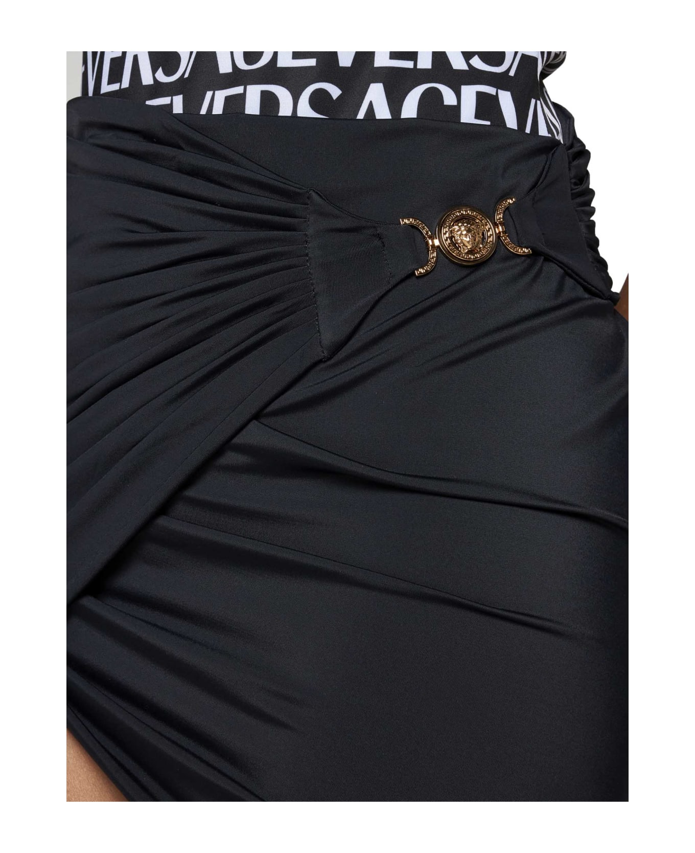Versace 'medusa'costum Cover Skirt - Black