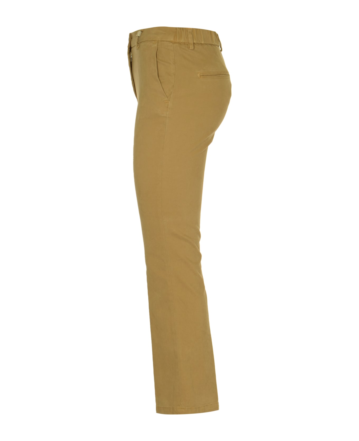 Myths Button Fitted Trousers - Brown