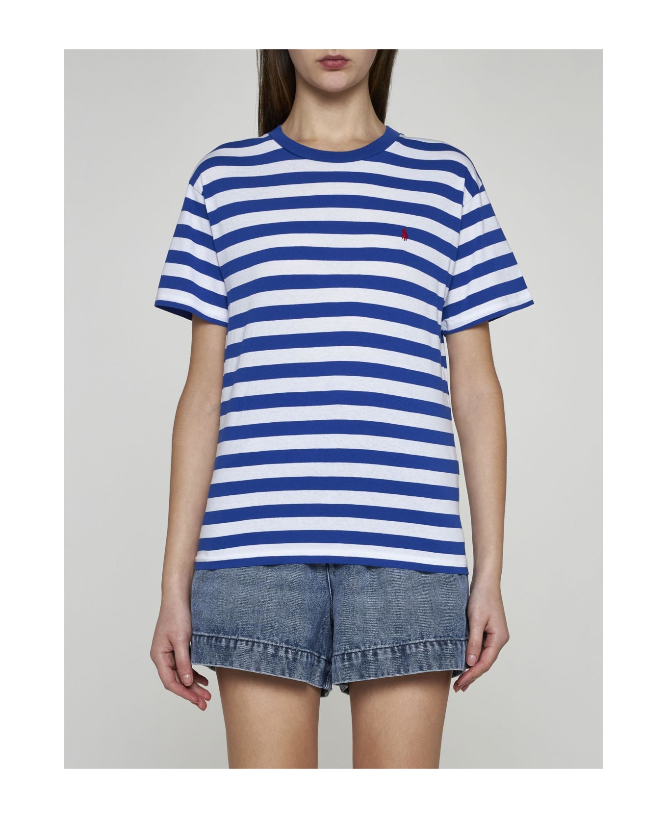Polo Ralph Lauren Striped Cotton T-shirt - Blu