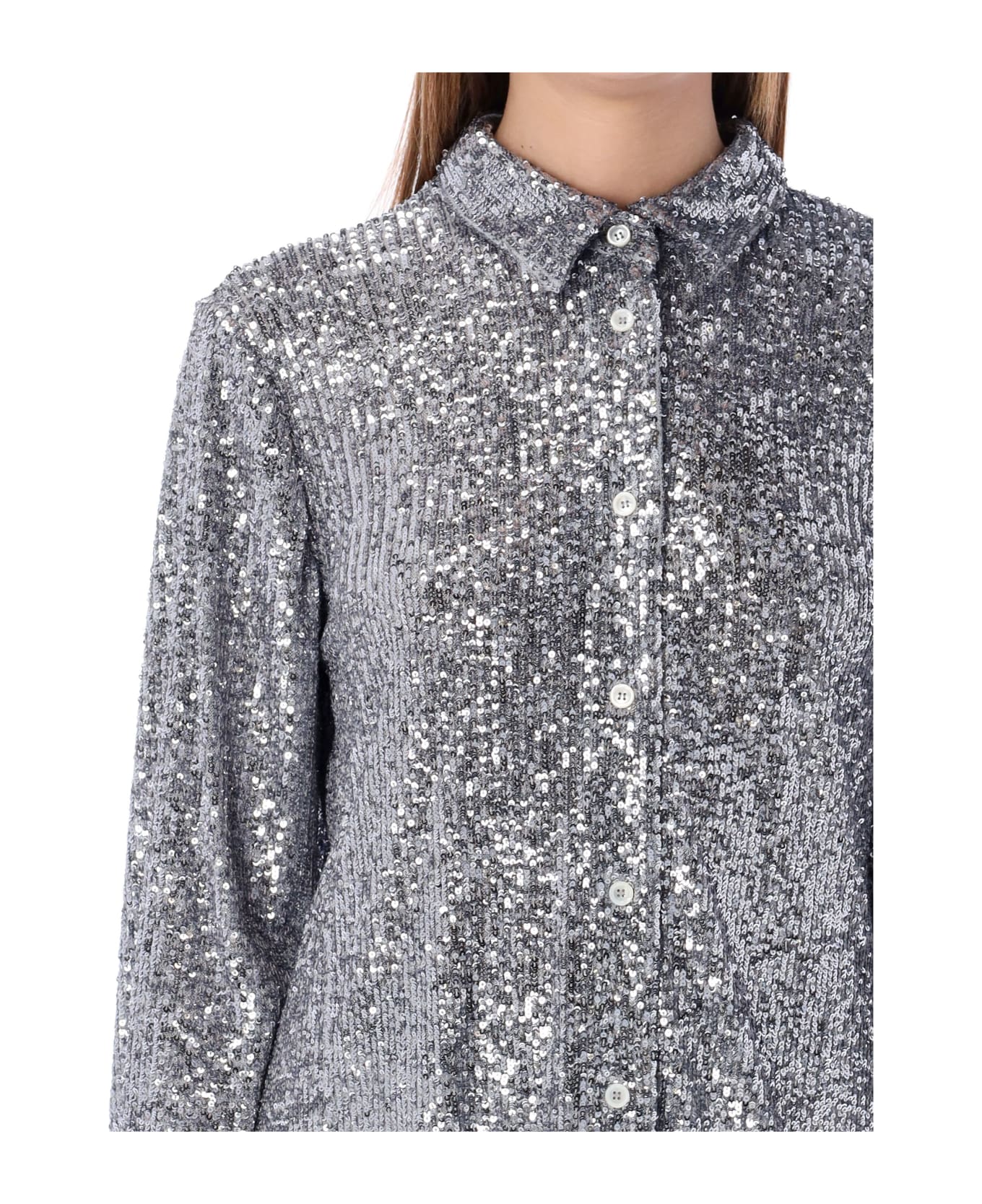 Tom Ford All Over Sequin Shirts - SILVER