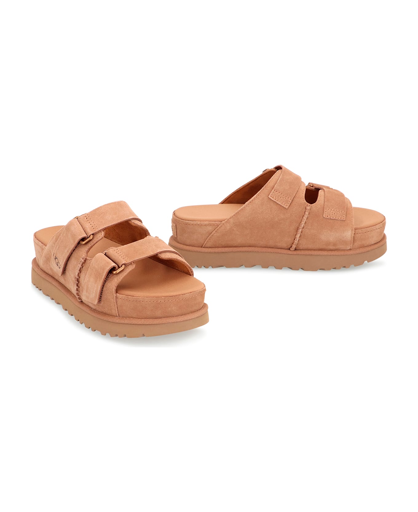 UGG Goldenstar Hi Leather Slides - Marrone