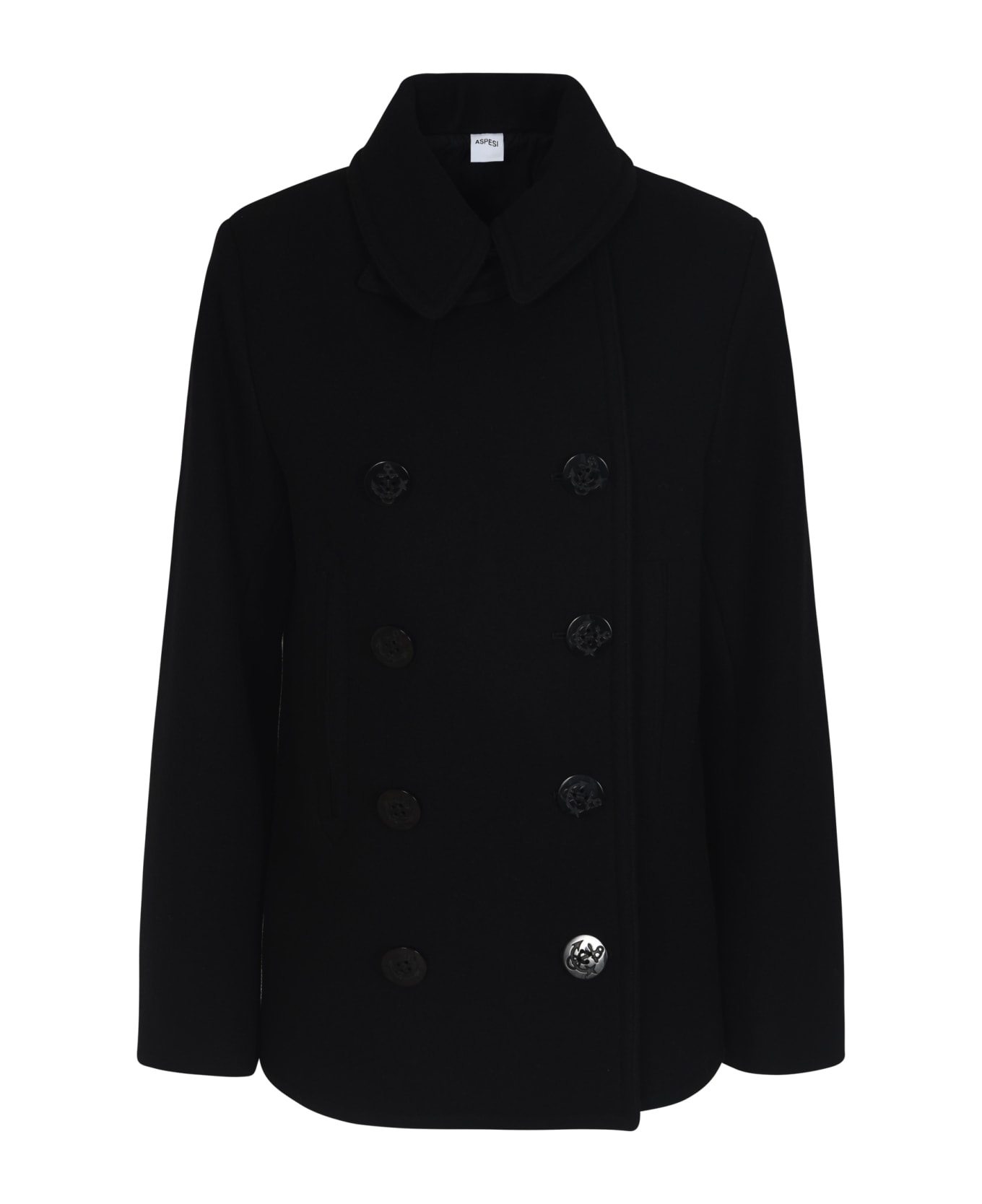 Aspesi Double-buttoned Jacket - Black
