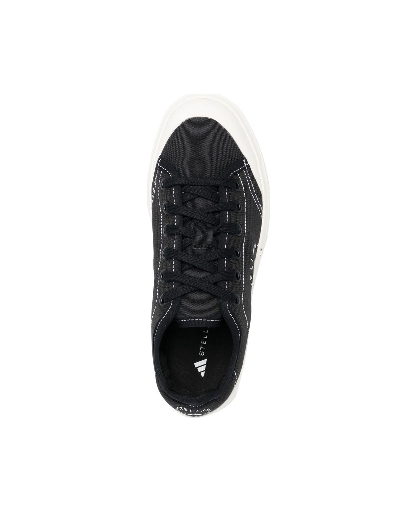 Adidas by Stella McCartney Asmc Court Sneakers - Cblack Cblack Owhite ウェッジシューズ