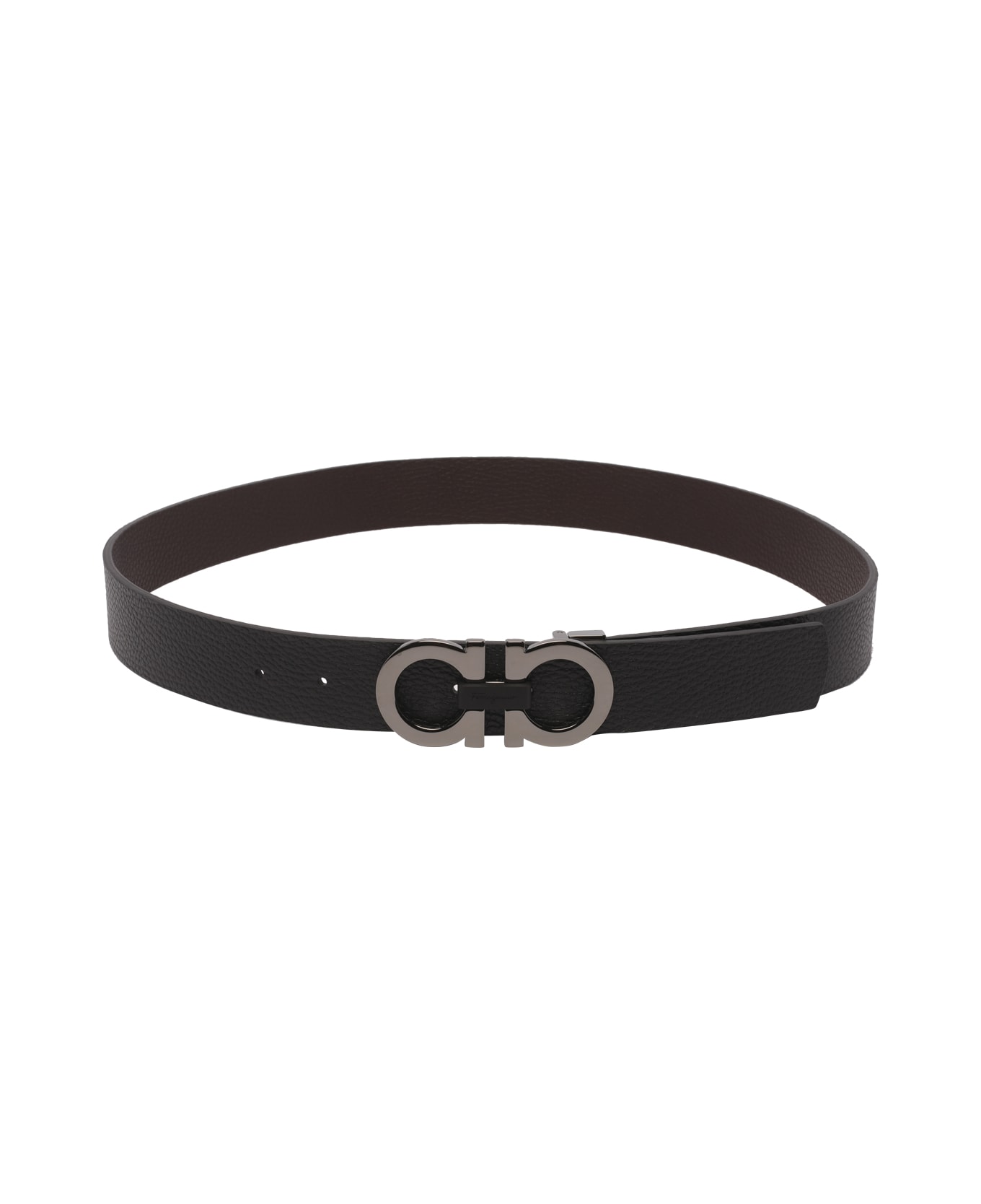 Ferragamo Reversible Gancini Belt - Black