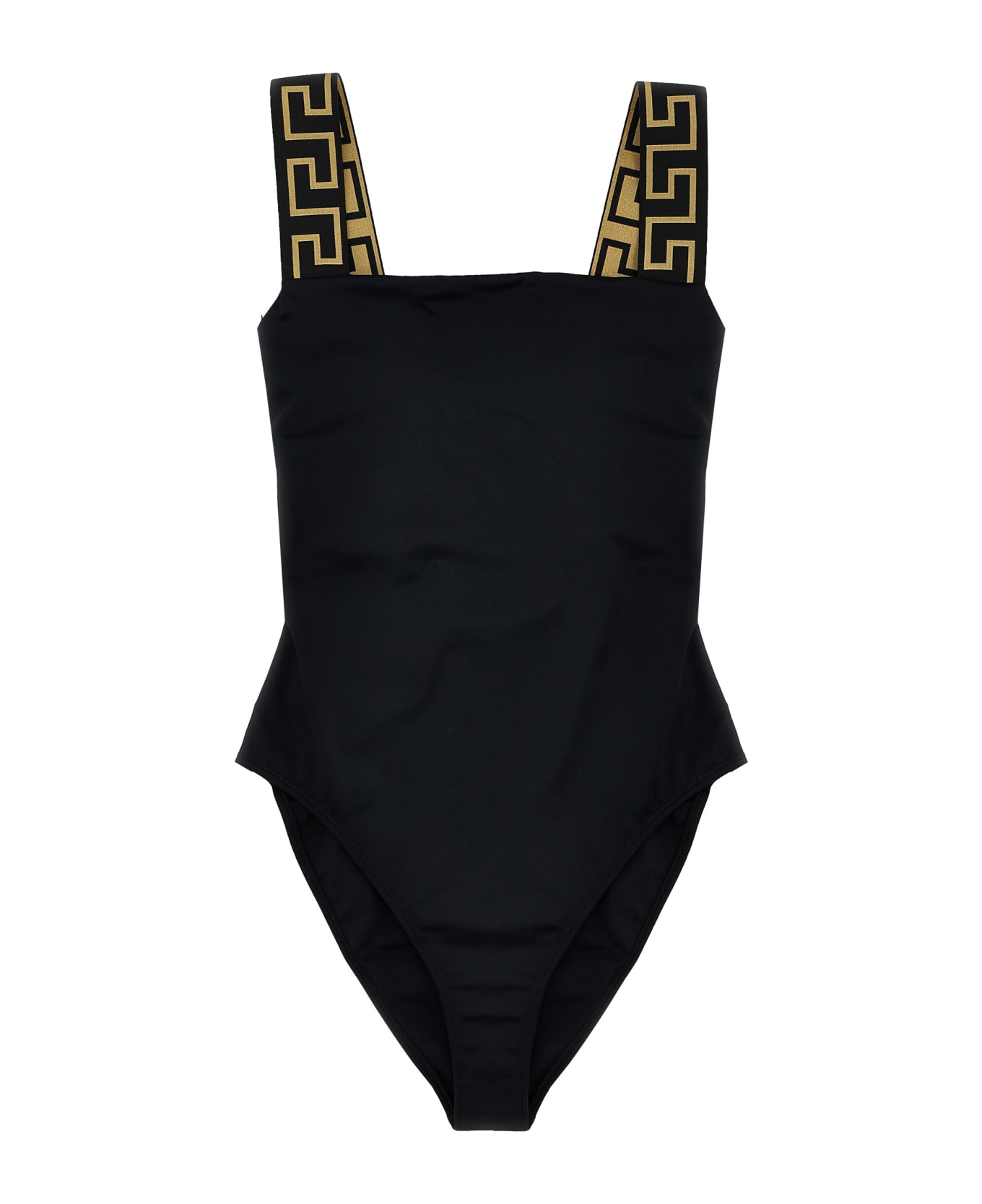 Versace Greca One-piece Swimsuit - Nero