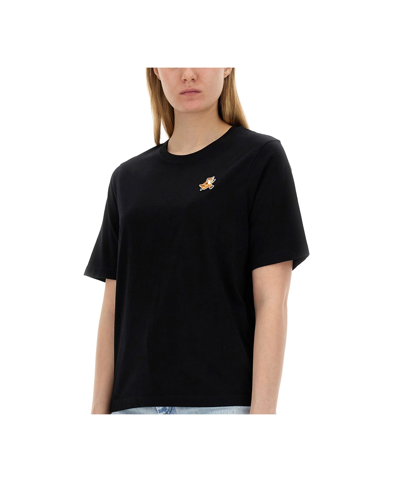Maison Kitsuné "speedy Fox" T-shirt - BLACK