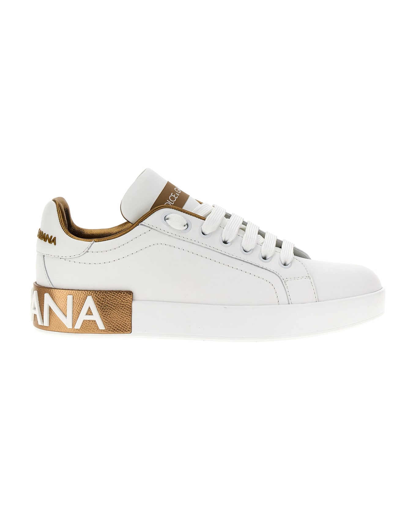 Dolce & Gabbana 'portofino' Sneakers - POWDER GOLD