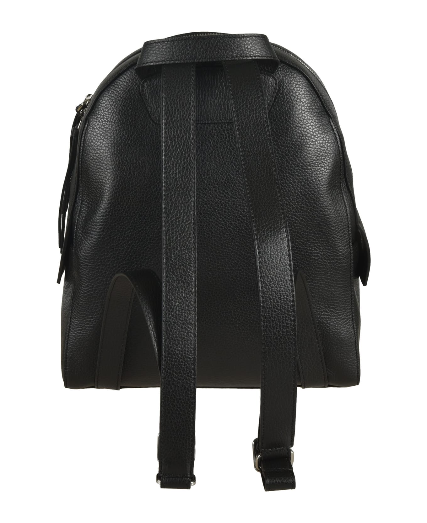 Orciani Zip Logo Detail Backpack - Black バックパック