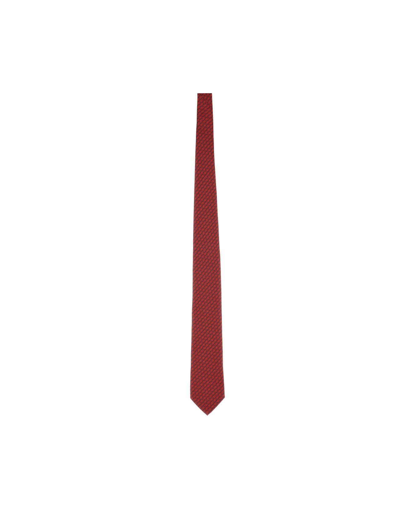 Ferragamo Twist Print Tie - RED