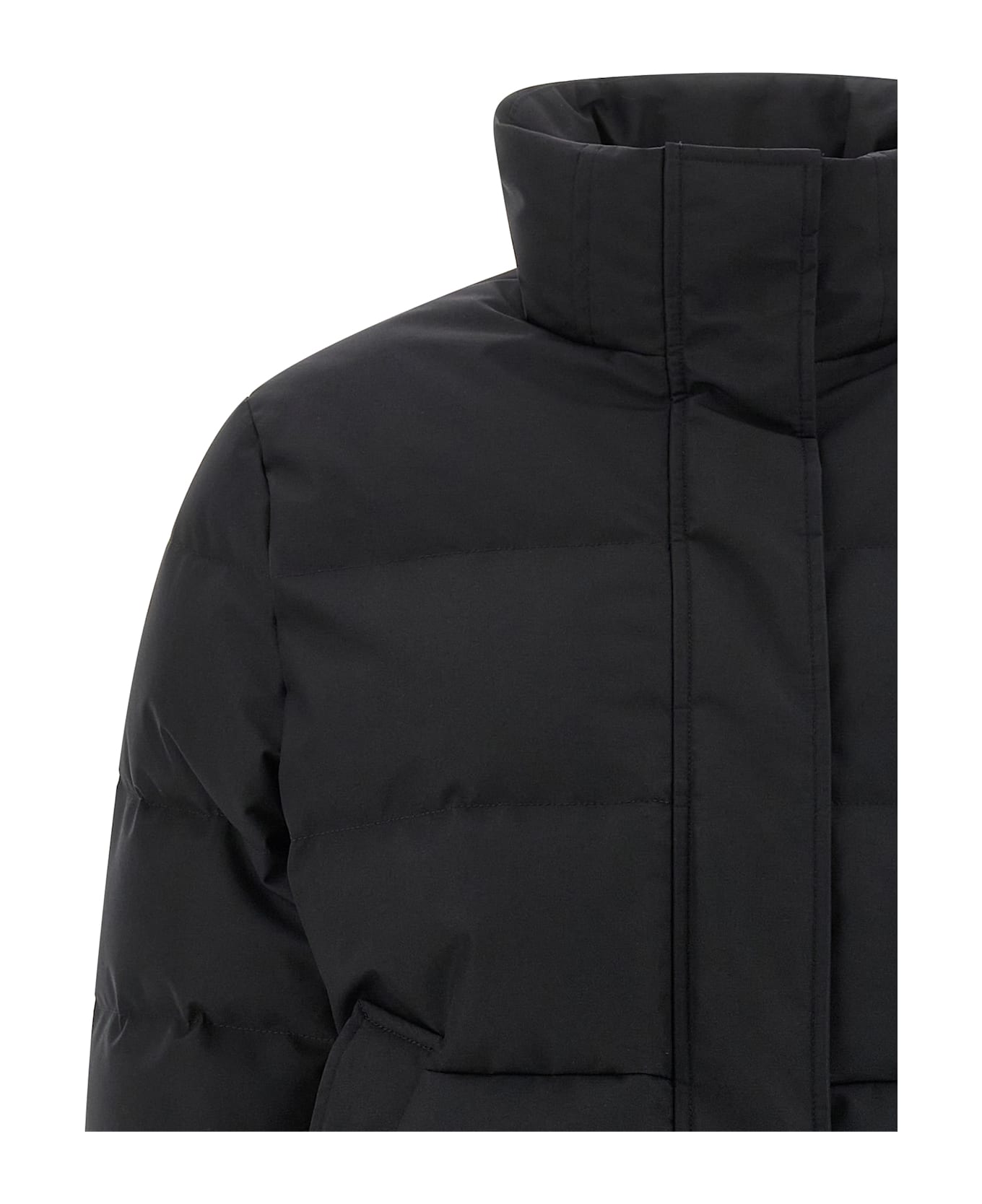 Alexander McQueen Cropped Down Jacket - Black  