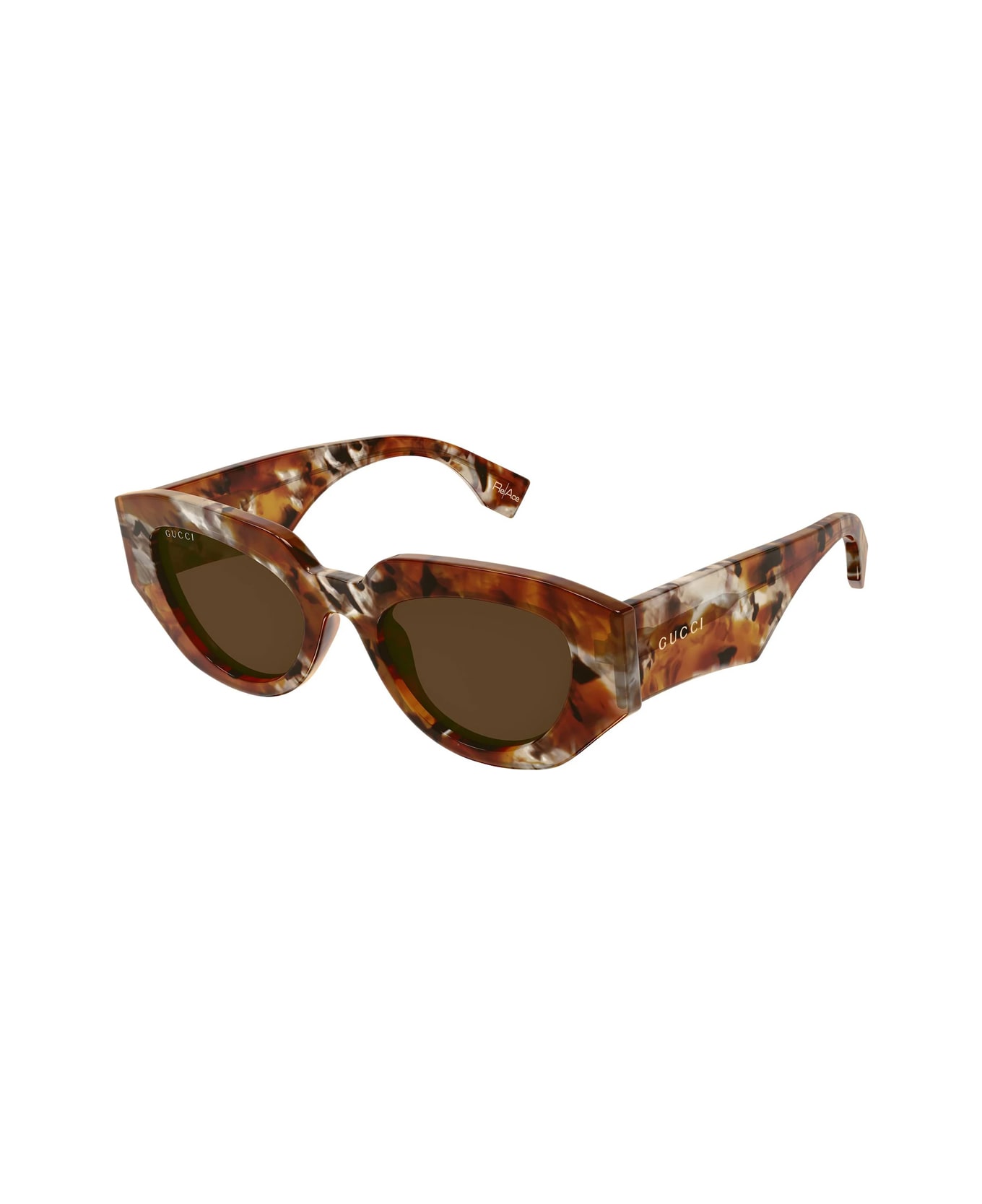Gucci Eyewear Gucci Gg2007s Linea Re-ace 002 Havana Brown Sunglasses - Havana
