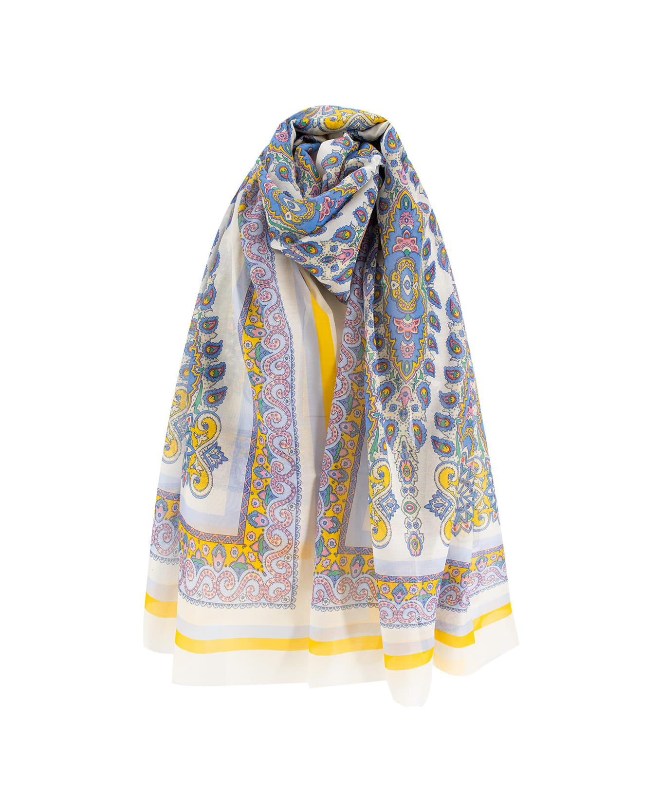 Etro Cotton Scarf - PRINT ON WHITE BASE