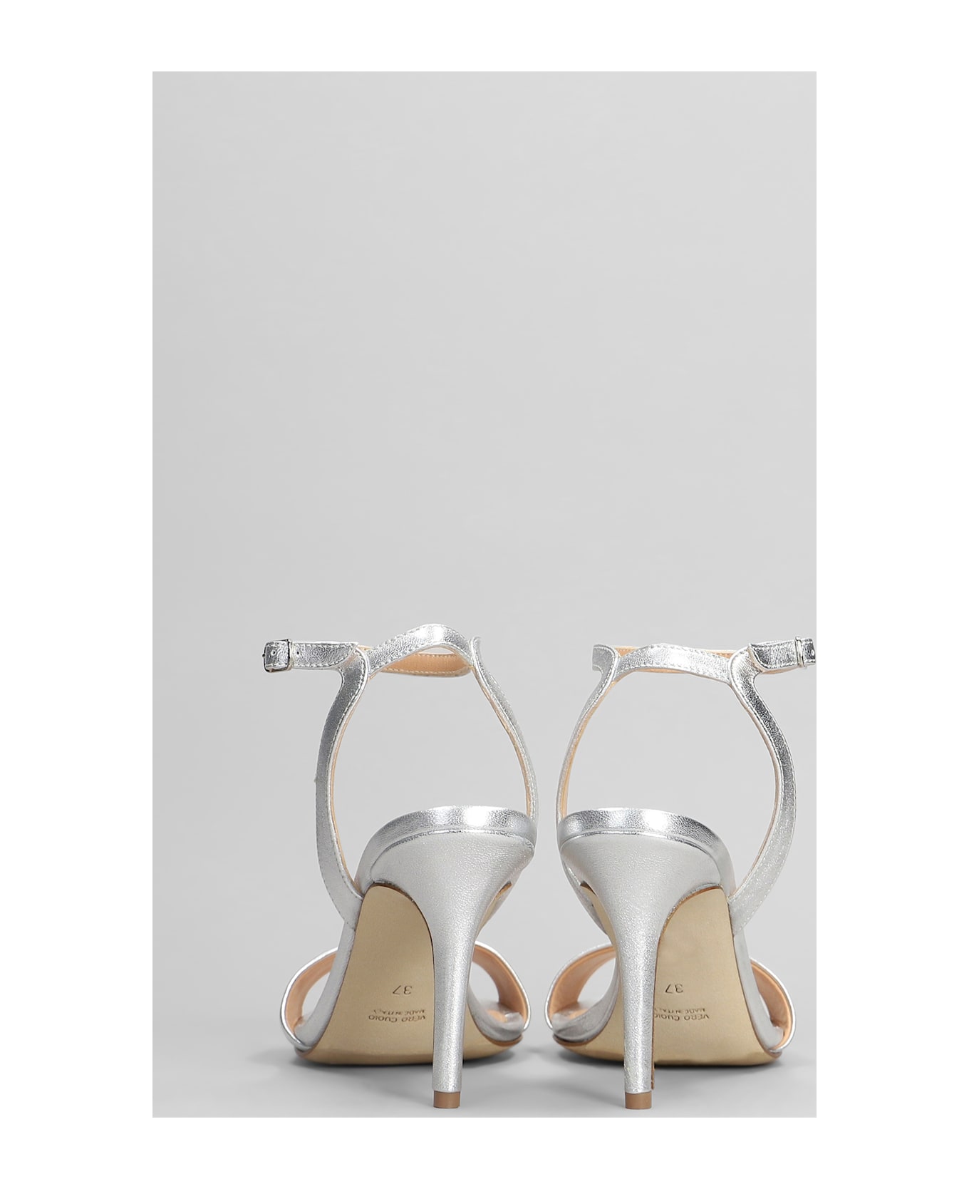 The Seller Sandals In Silver Leather - silver