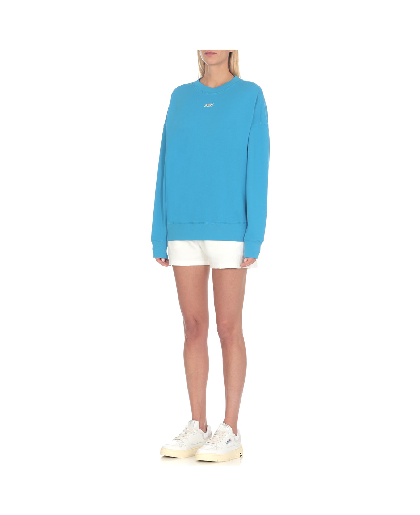 Autry Cobalt Cotton Sweatshirt - Light Blue