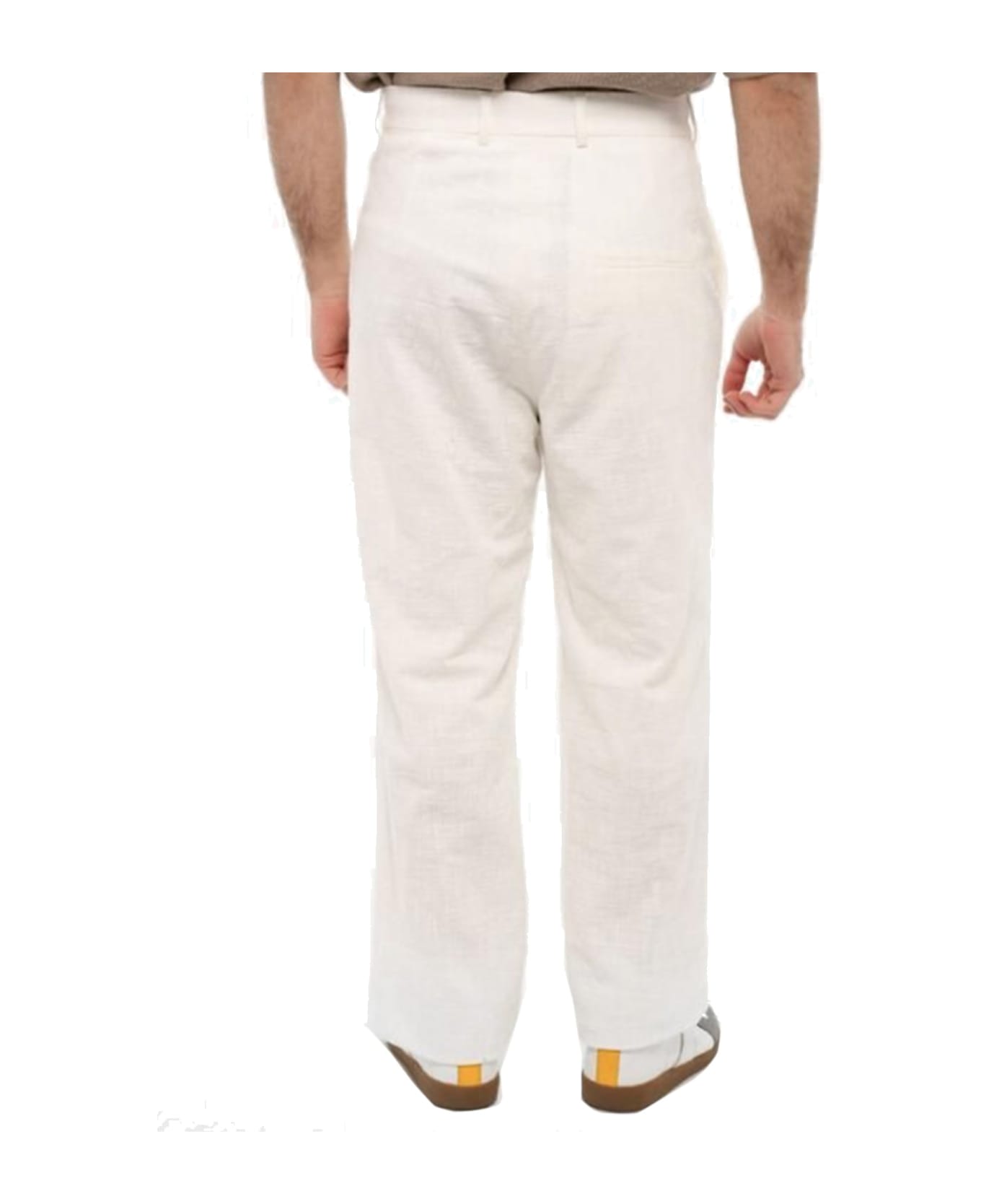Casablanca Casablaca Cotton Wide-leg Pants - White ボトムス