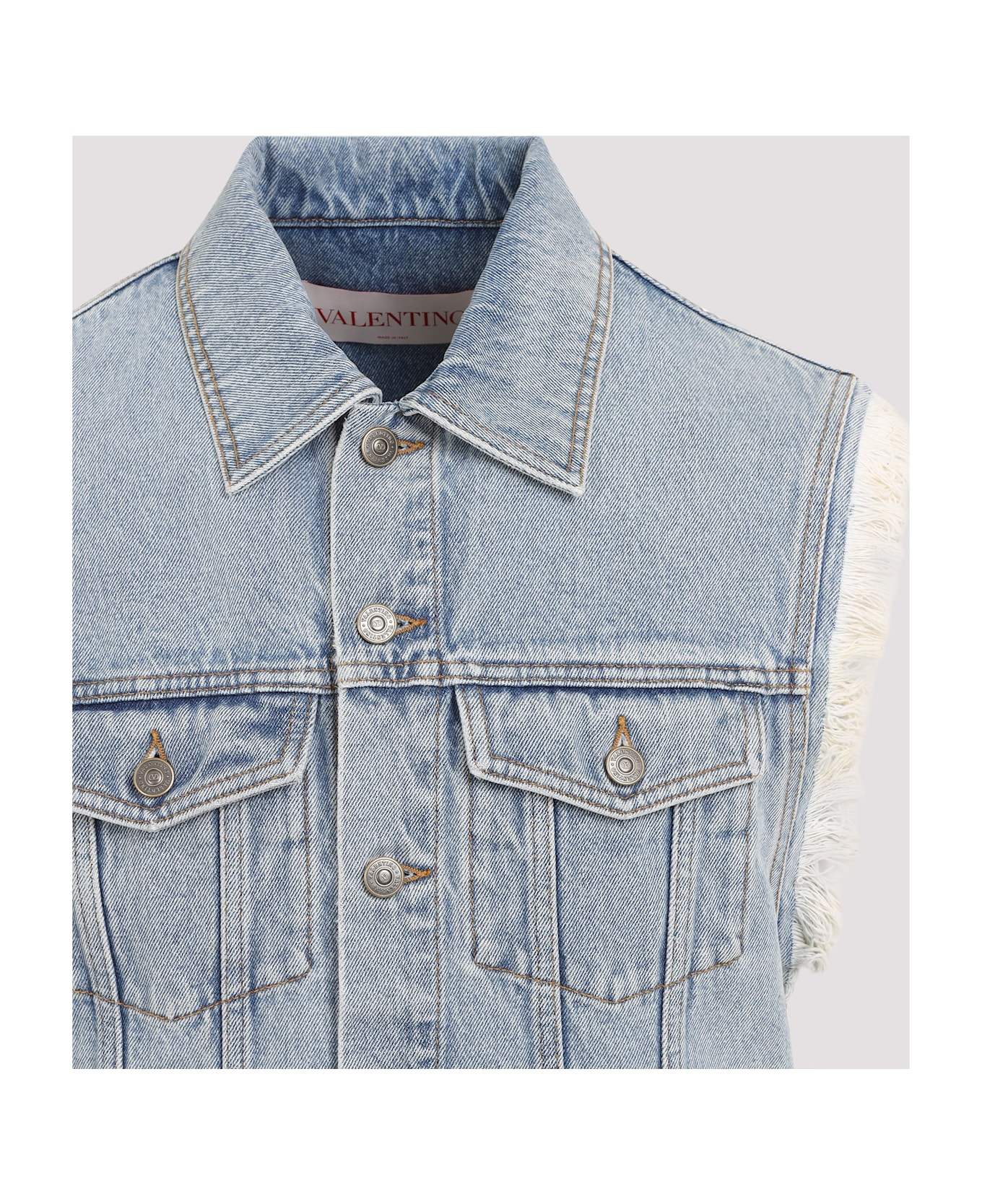 Valentino Denim Vest - Denim Blu Lav Chiaro