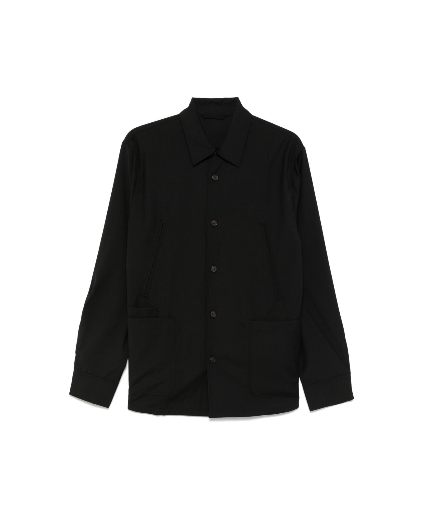 Emporio Armani Wool Shirt Jacket - Black