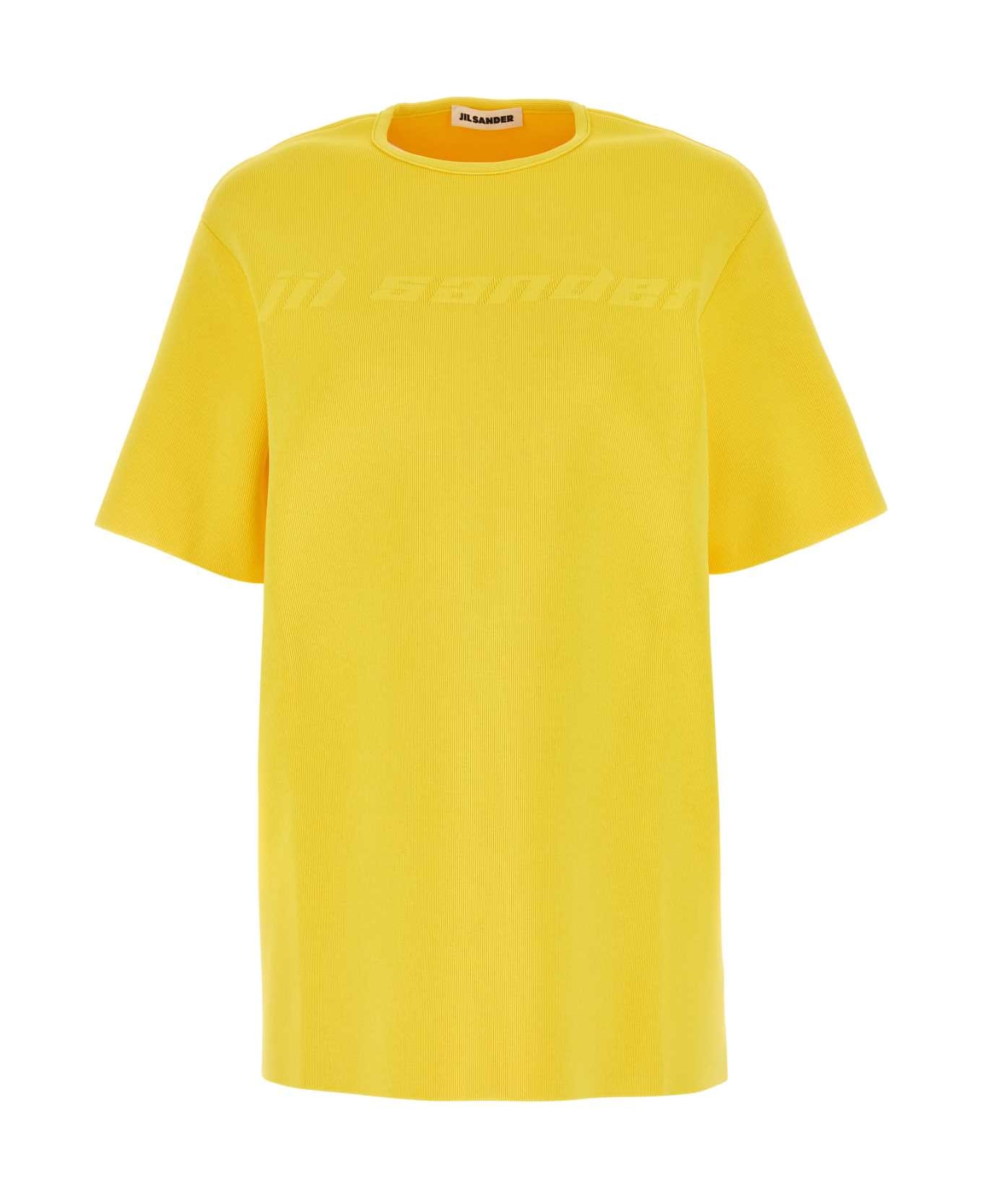 Jil Sander Yellow Viscose Blend T-shirt - 736 Tシャツ