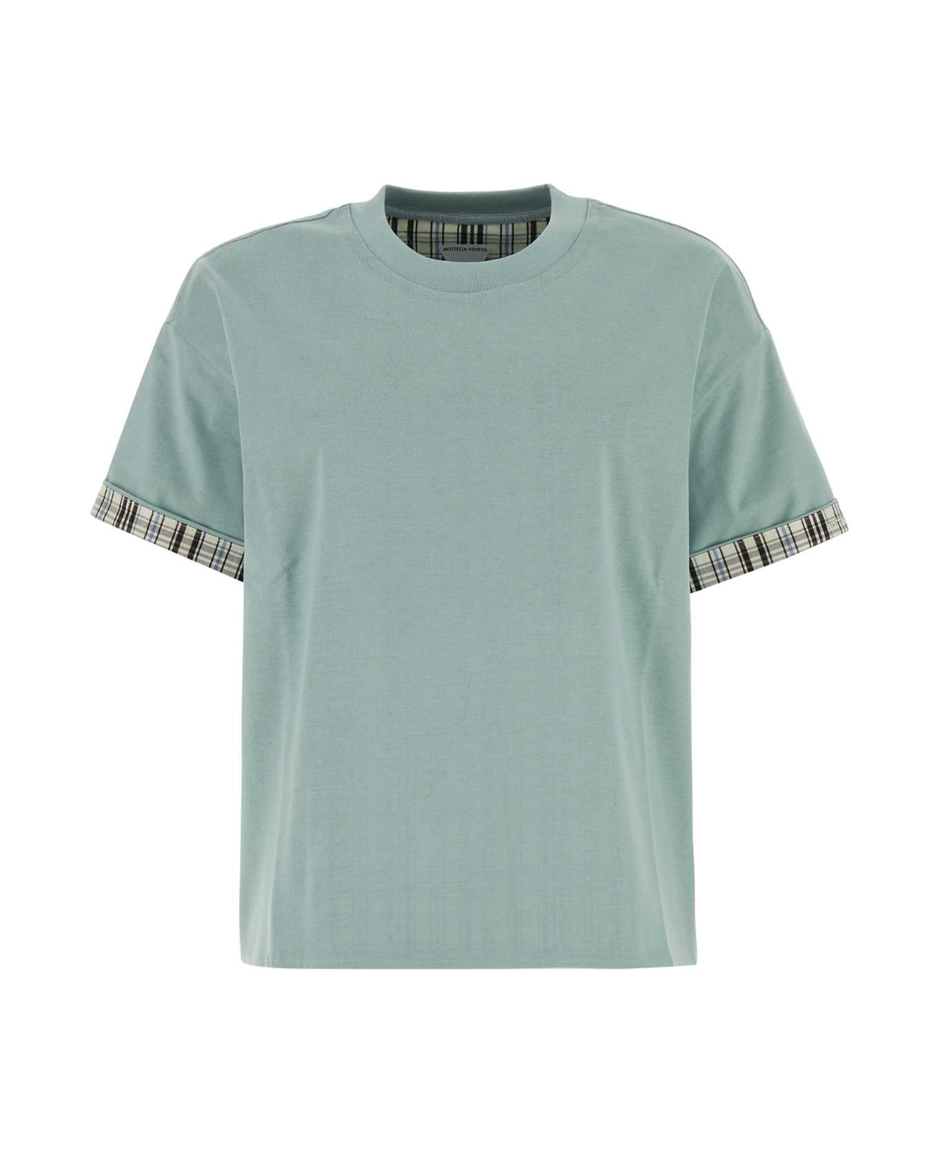 Bottega Veneta Powder Blue Cotton T-shirt - STEELBLUECHALKFOND Tシャツ