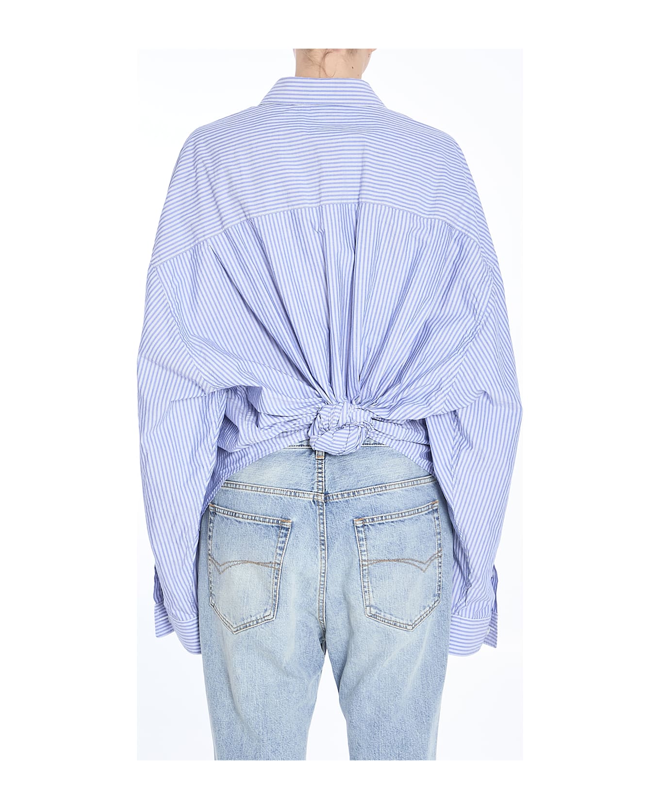 Balenciaga Knotted Shirt - BLUE