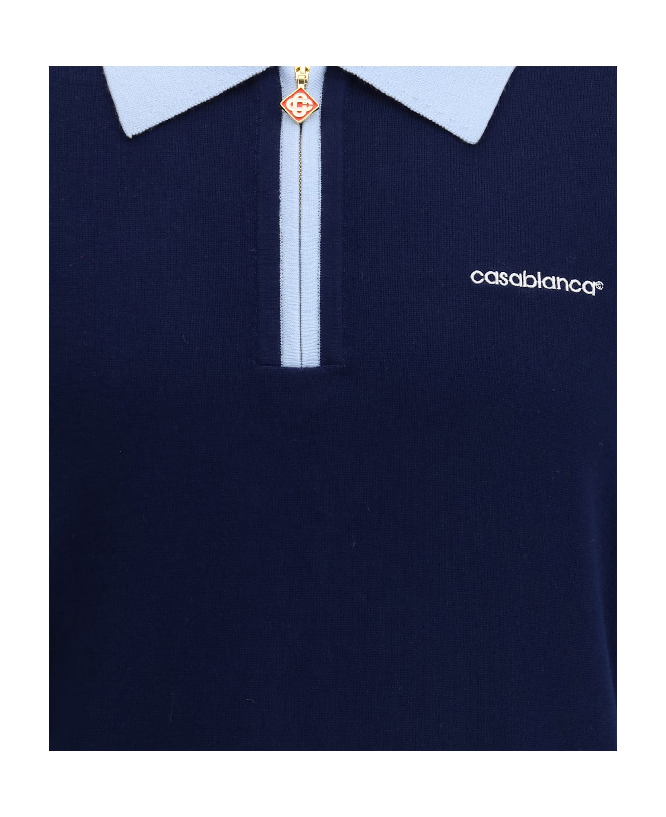 Casablanca Merino Wool Polo Shirt