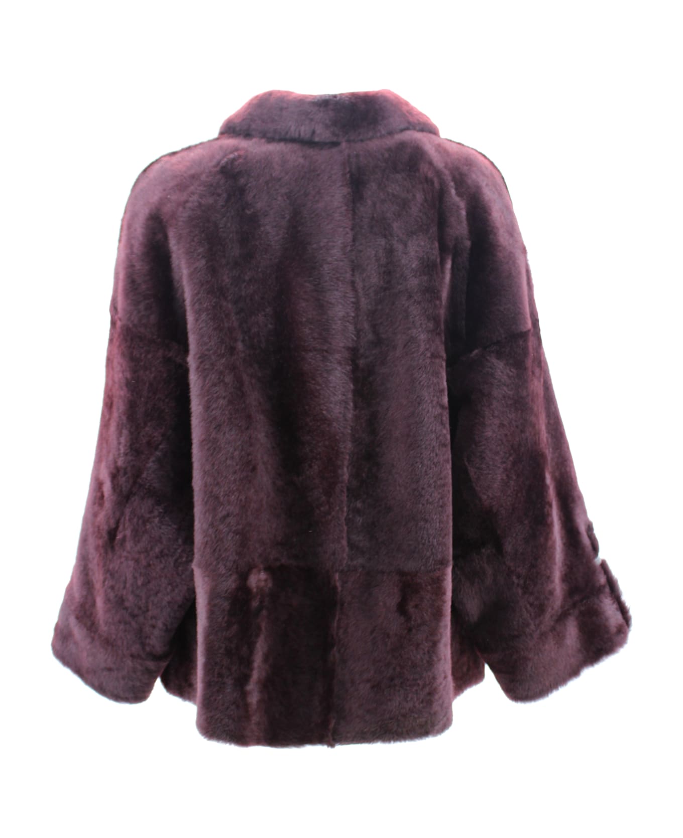 Brunello Cucinelli Reversible Shearling Outerwear With Shiny Cuff Details. - Red