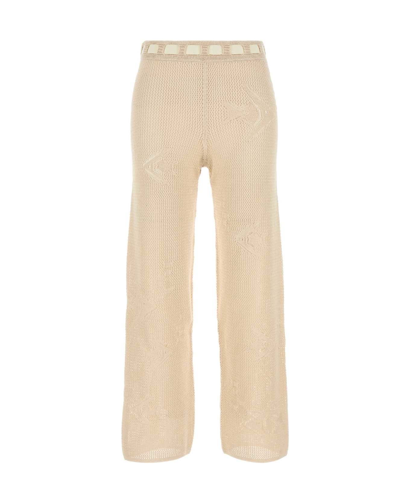 Bode Beige Crochet Pant - CREAM