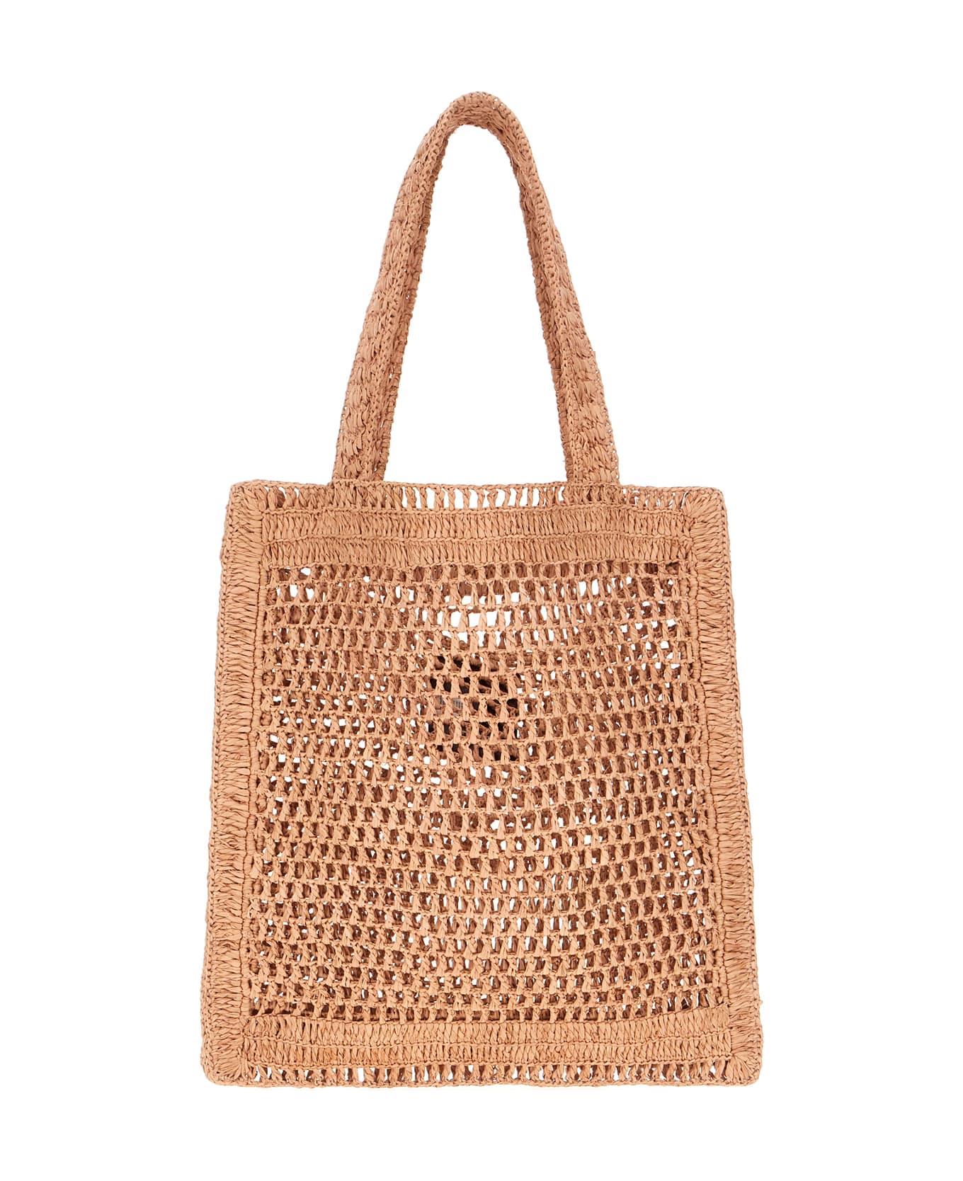 Chloé Powder Pink Raffia Summer Banana Shoulder Bag - SUMMERY BEIGE