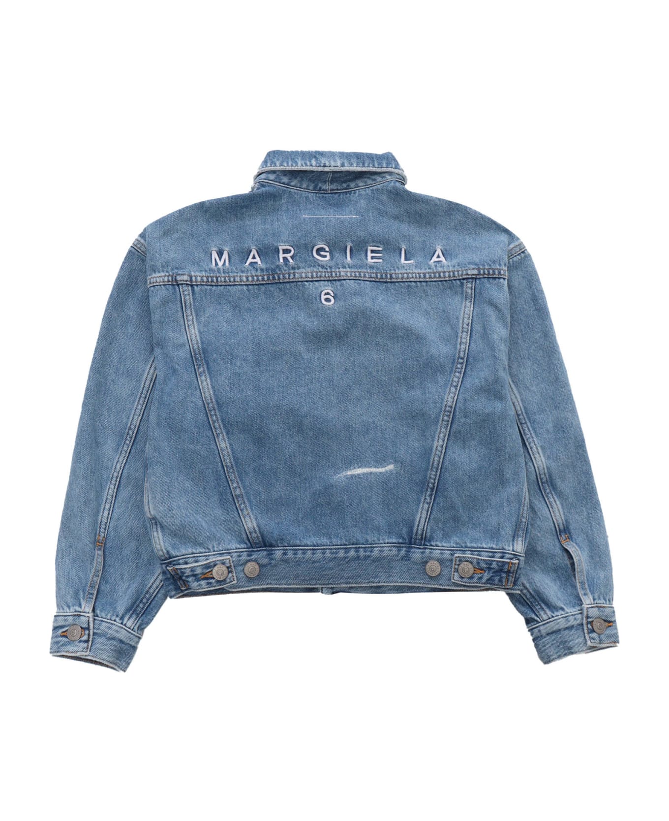 MM6 Maison Margiela Children's Cotton Denim Jacket - BLUE コート＆ジャケット