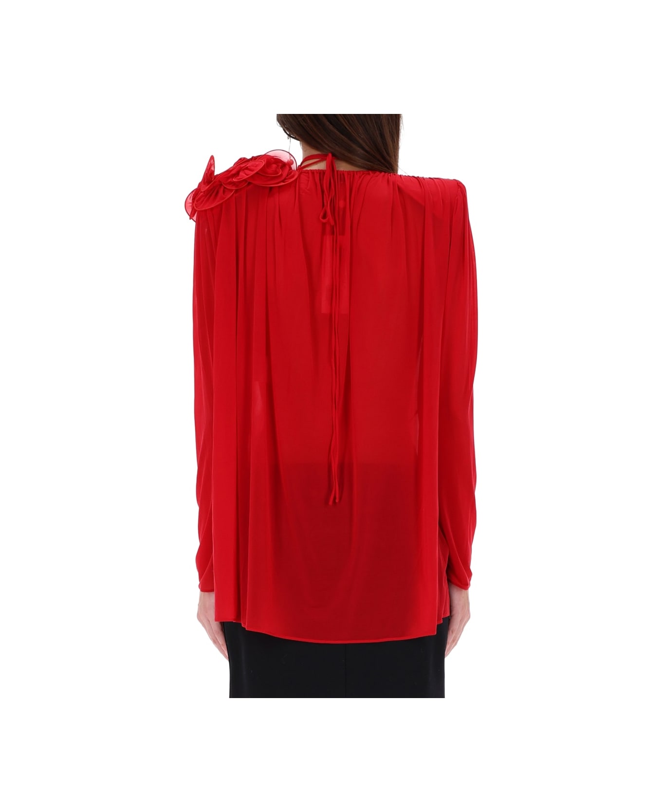 Magda Butrym Blouse With Flower - RED