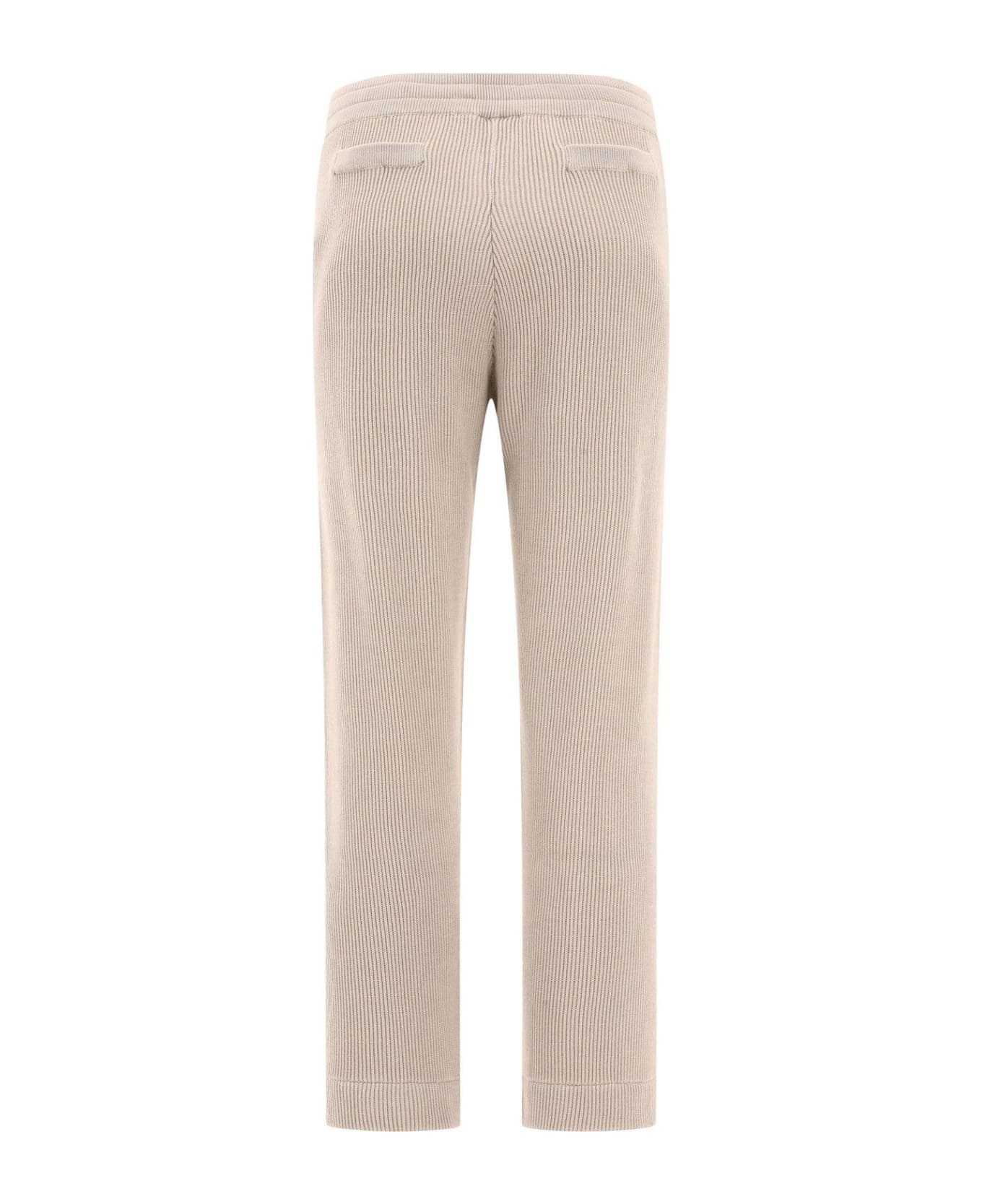 Brunello Cucinelli Elasticated Waist Ribbed Pants - Pink