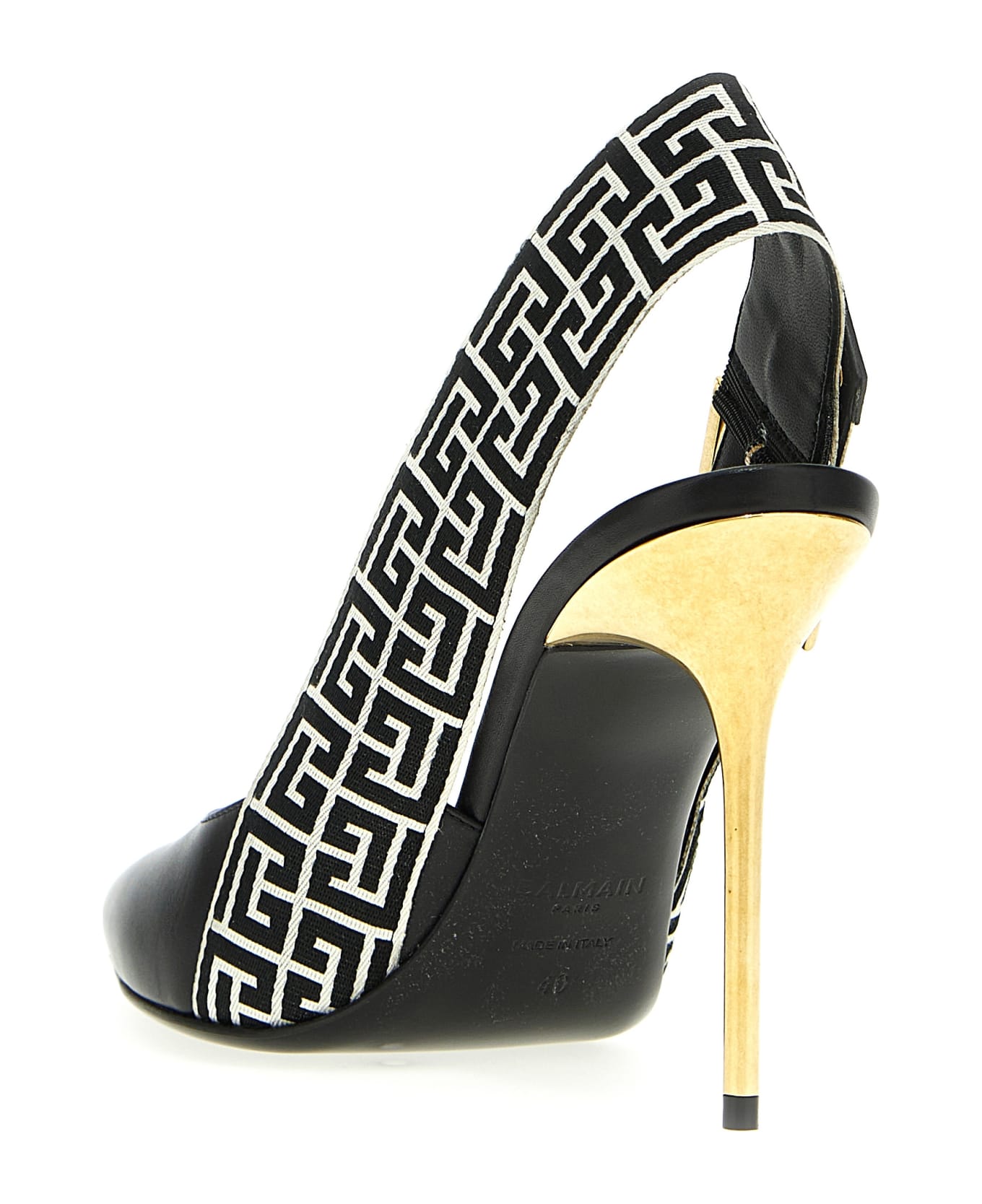 Balmain 'ruby' Slingbacks - White/Black