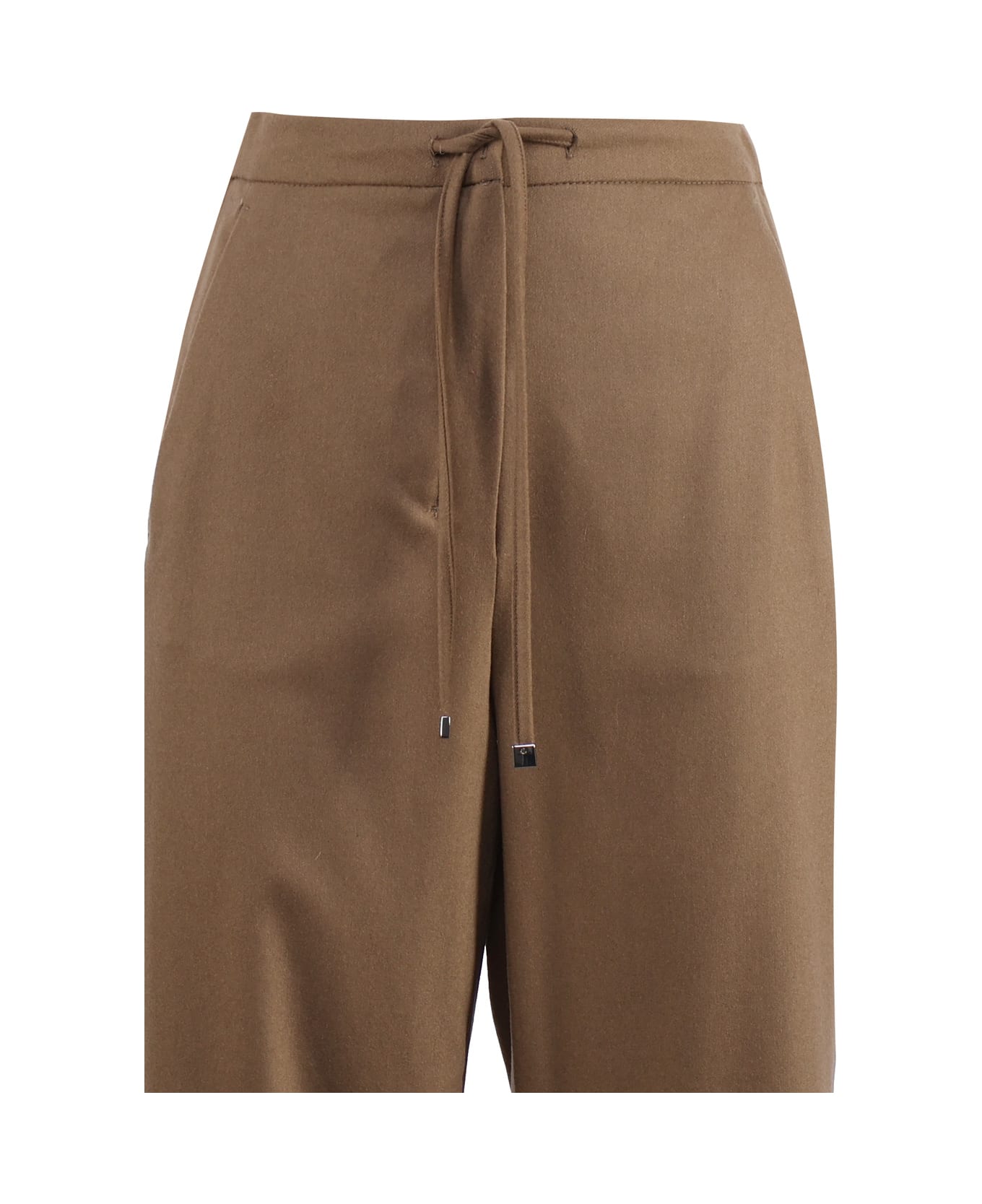 
S Max Mara Flannel Jogging Trousers - BROWN