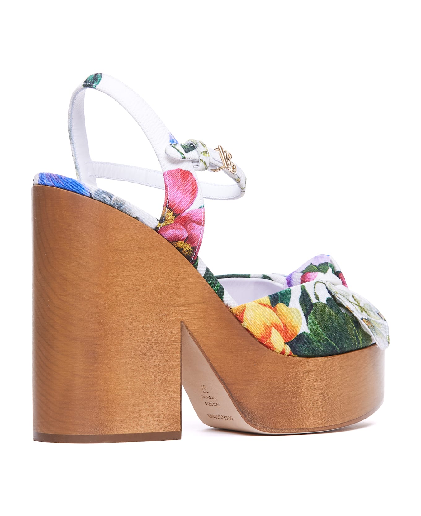 Dolce 
Gabbana Floral Print Sandals - White