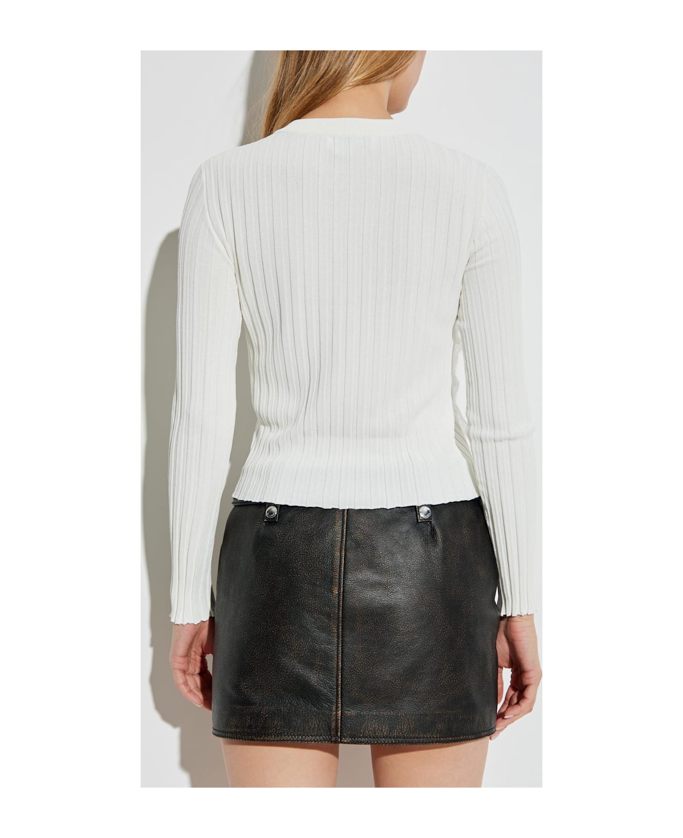 Alexander McQueen Ribbed Top - White