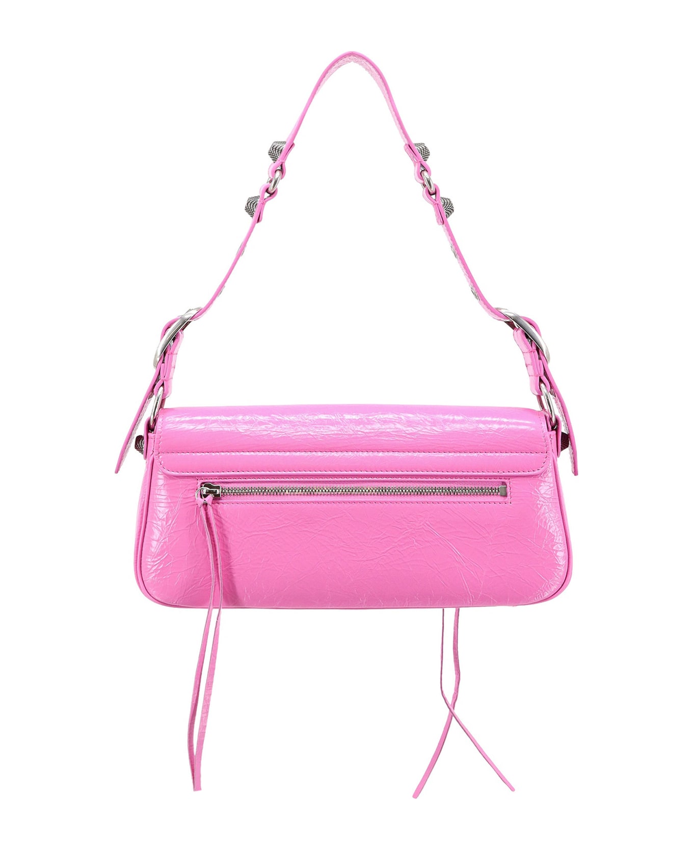 Balenciaga Fuchsia Leather Small Le Cagole Sling Shoulder Bag - Pink