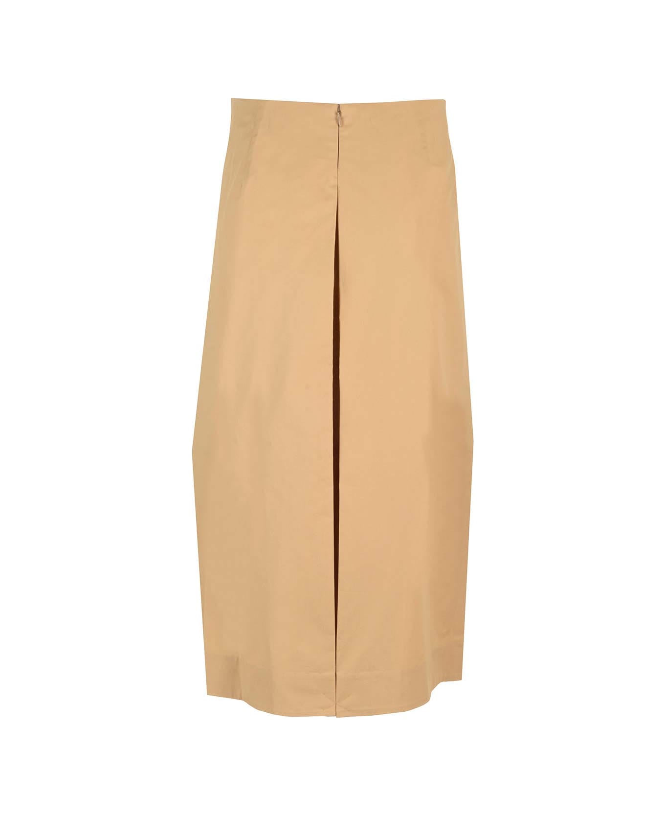 Tory Burch Pleated Poplin Skirt - Summer Sand