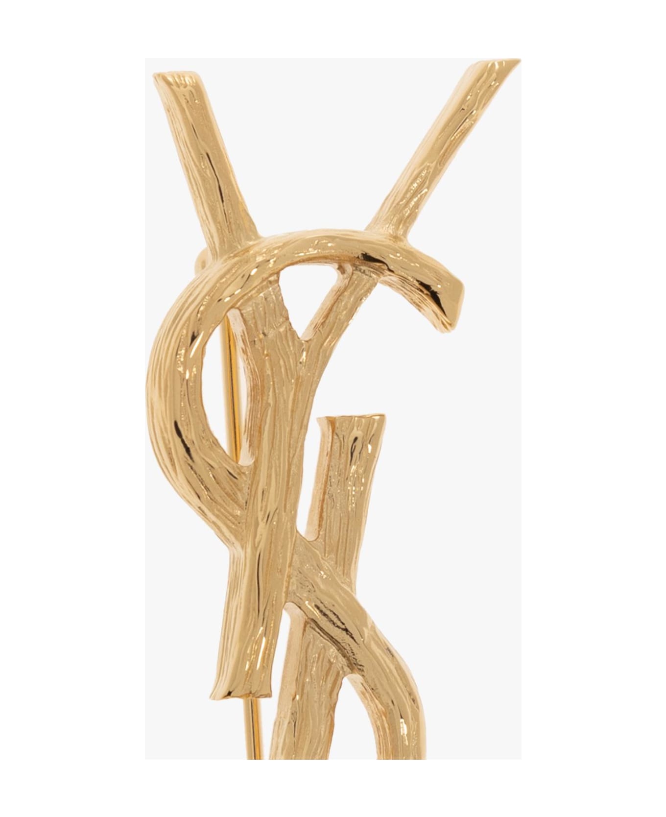 Saint Laurent Brass Brooch - ORLAITONSATINELEG