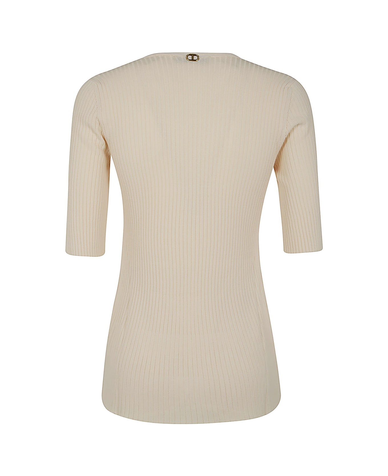 TwinSet Round Neck Pullover - Parchment