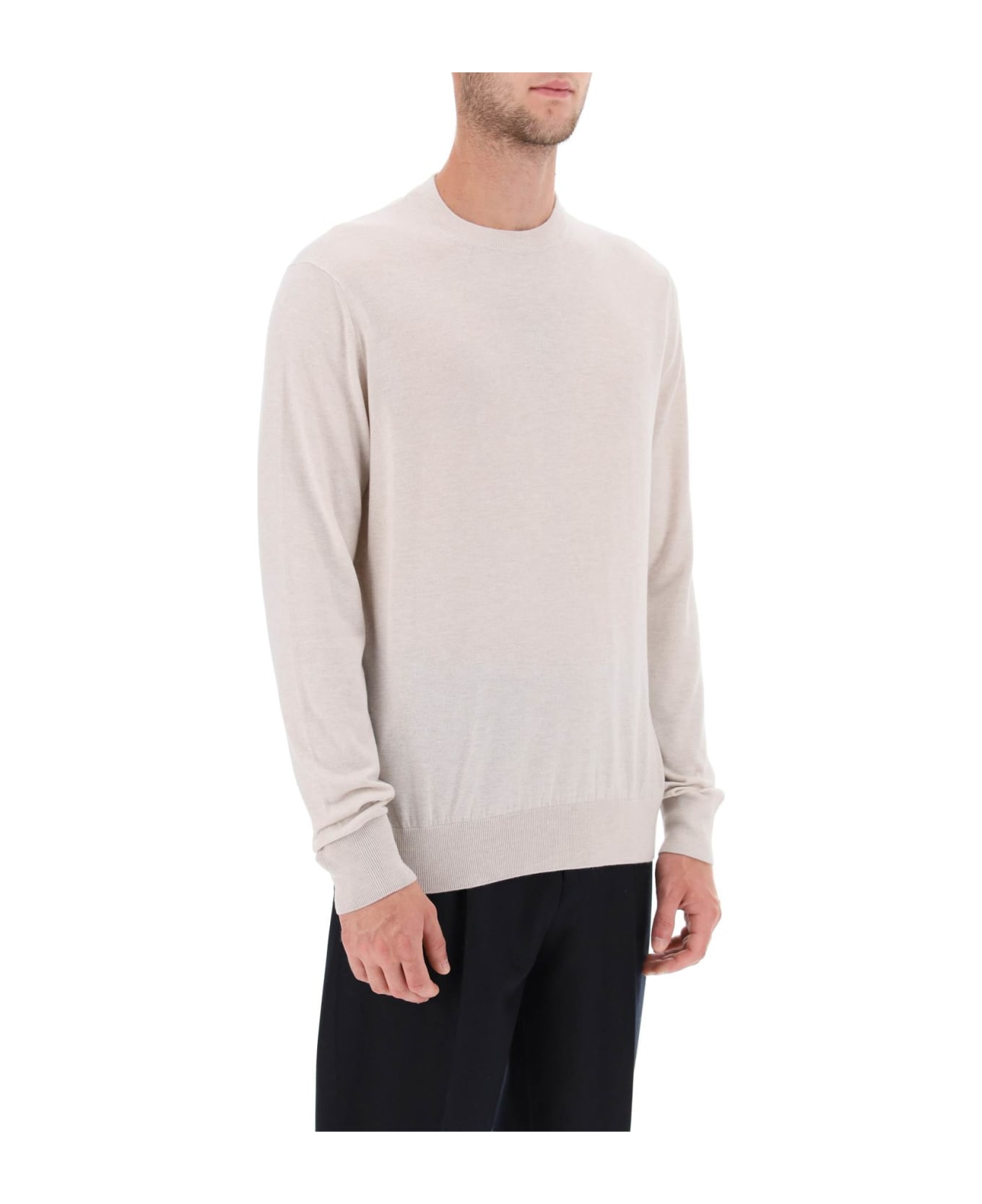 Agnona Cashmere Silk Sweater - ALABASTRO (Beige)