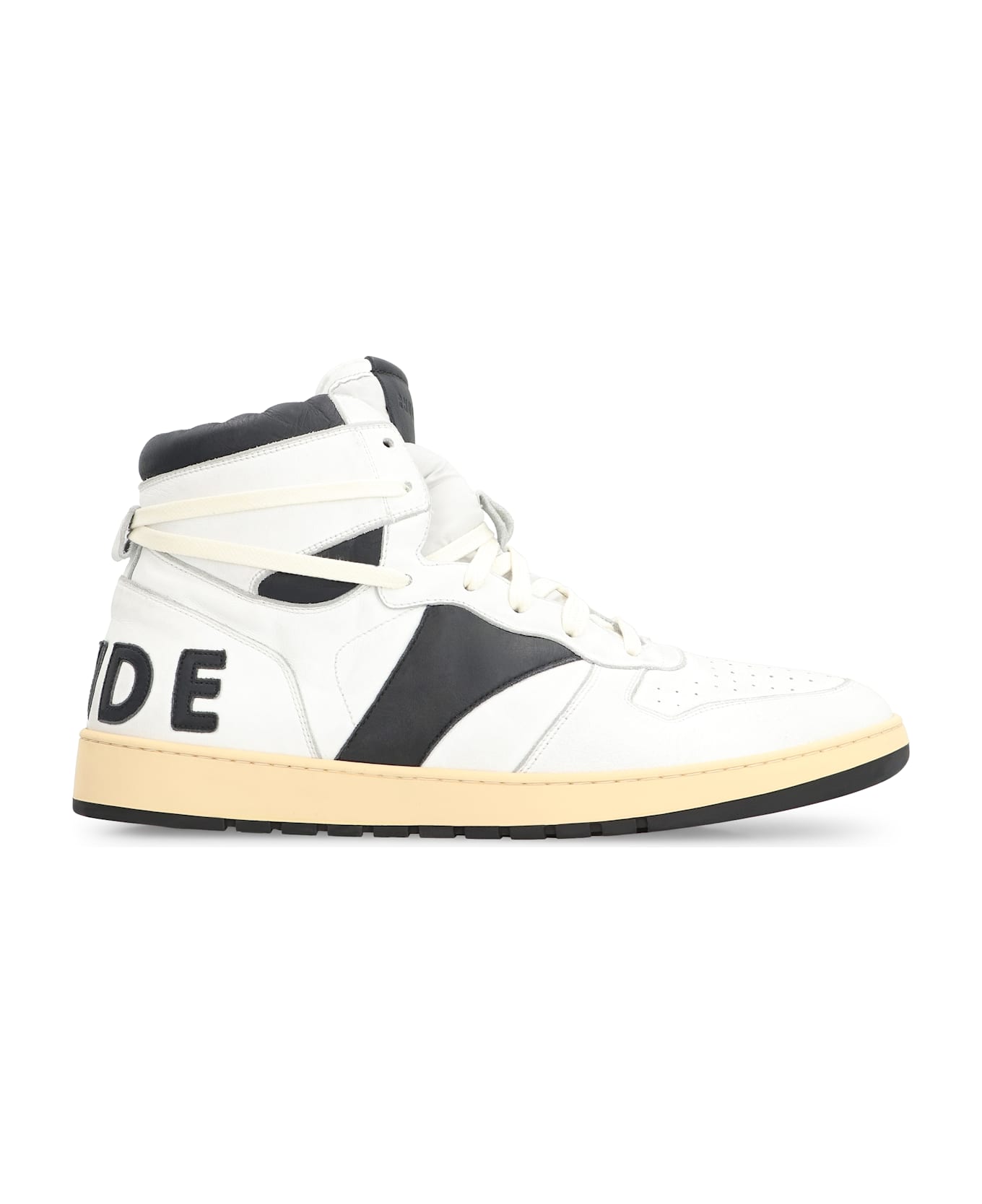Rhude Rhecess Leather High-top Sneakers - White