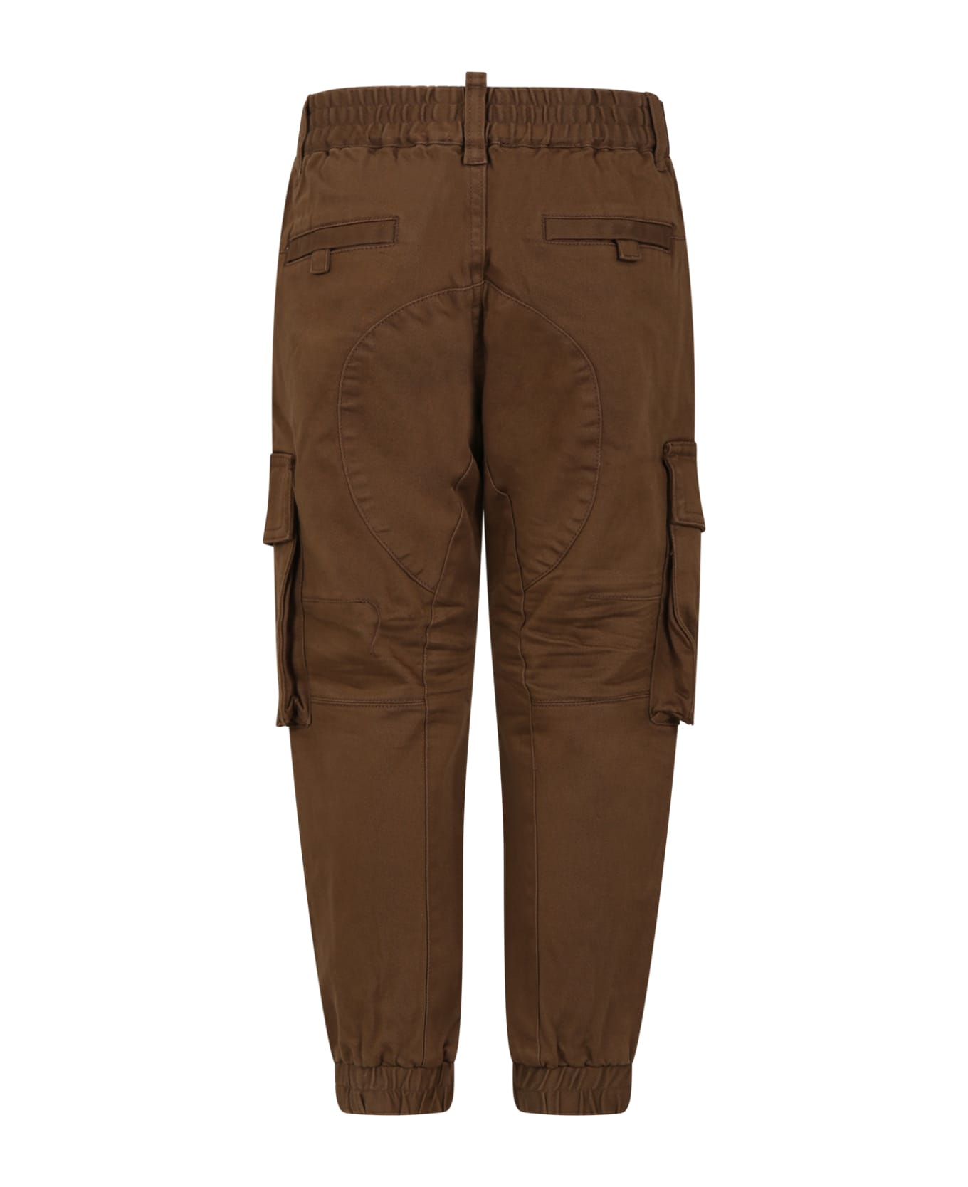 Dsquared2 Brown Trousers For Boy With Logo - Brown