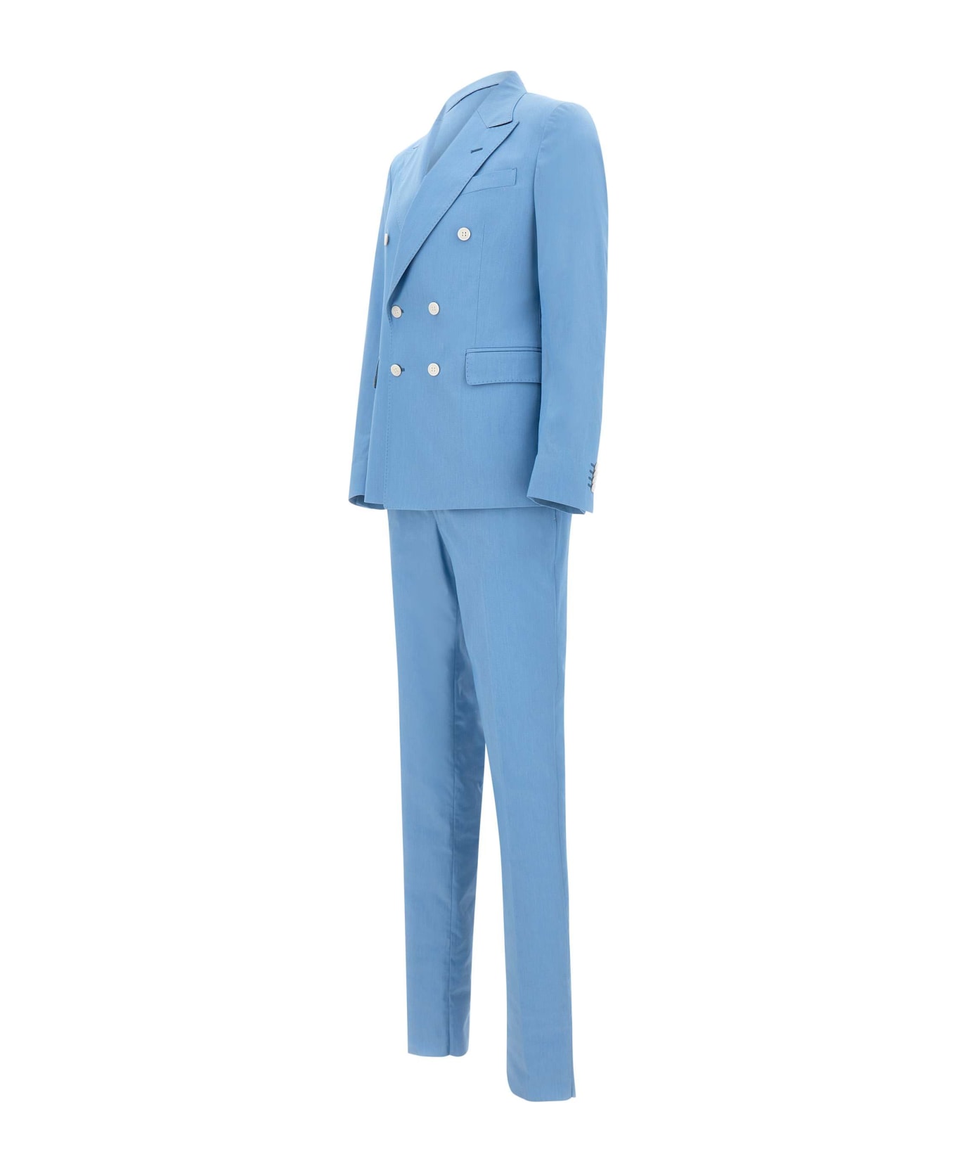 Brian Dales Two-piece Cotton Blend Suit - LIGHT BLUE スーツ