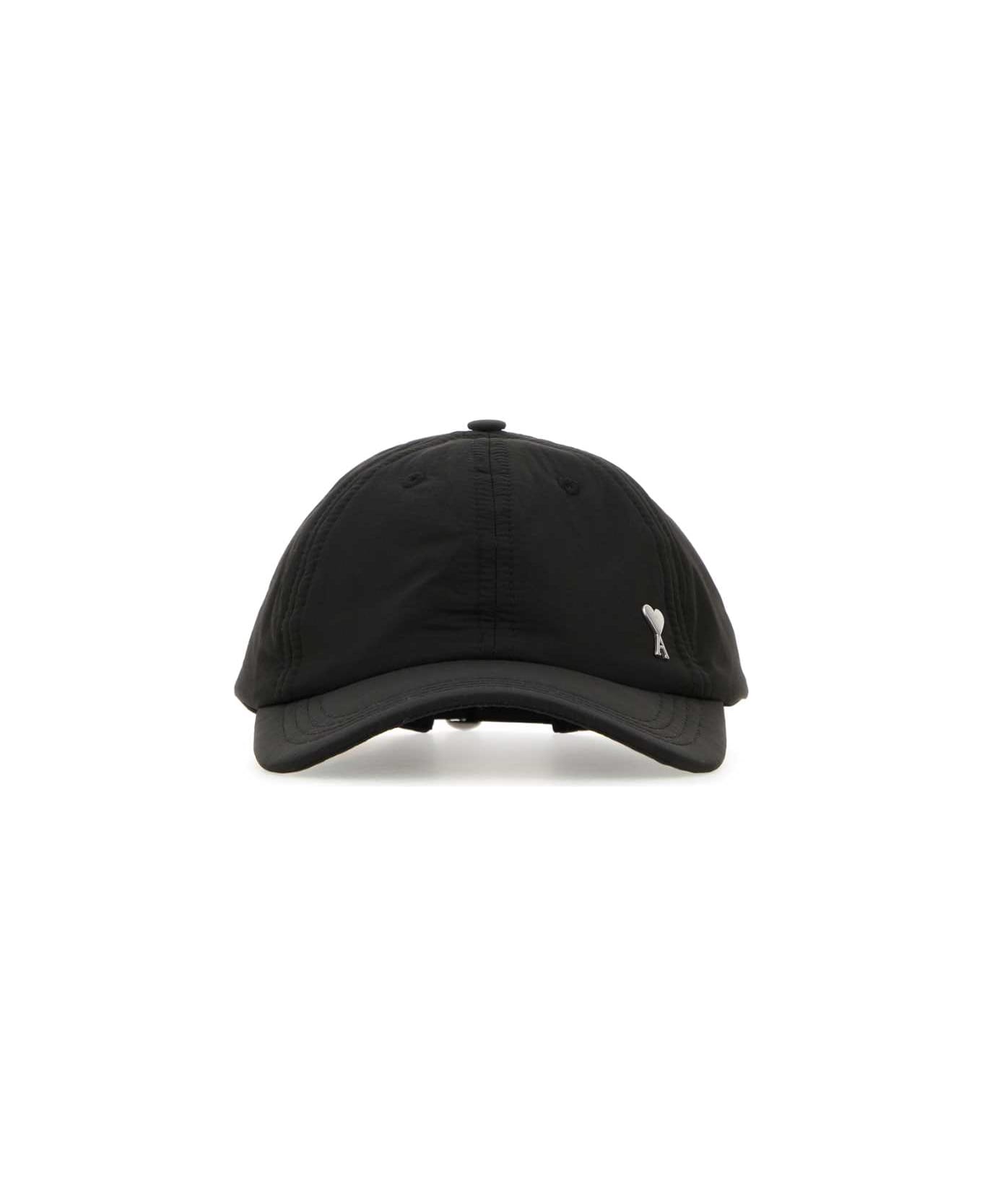 Ami Alexandre Mattiussi Black Nylon Baseball Cap - BLACK 帽子