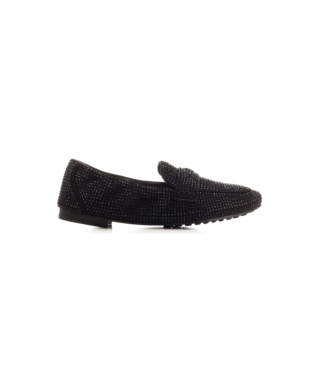 Tory Burch Leather Ballet Loafers - Perfect Black Jet