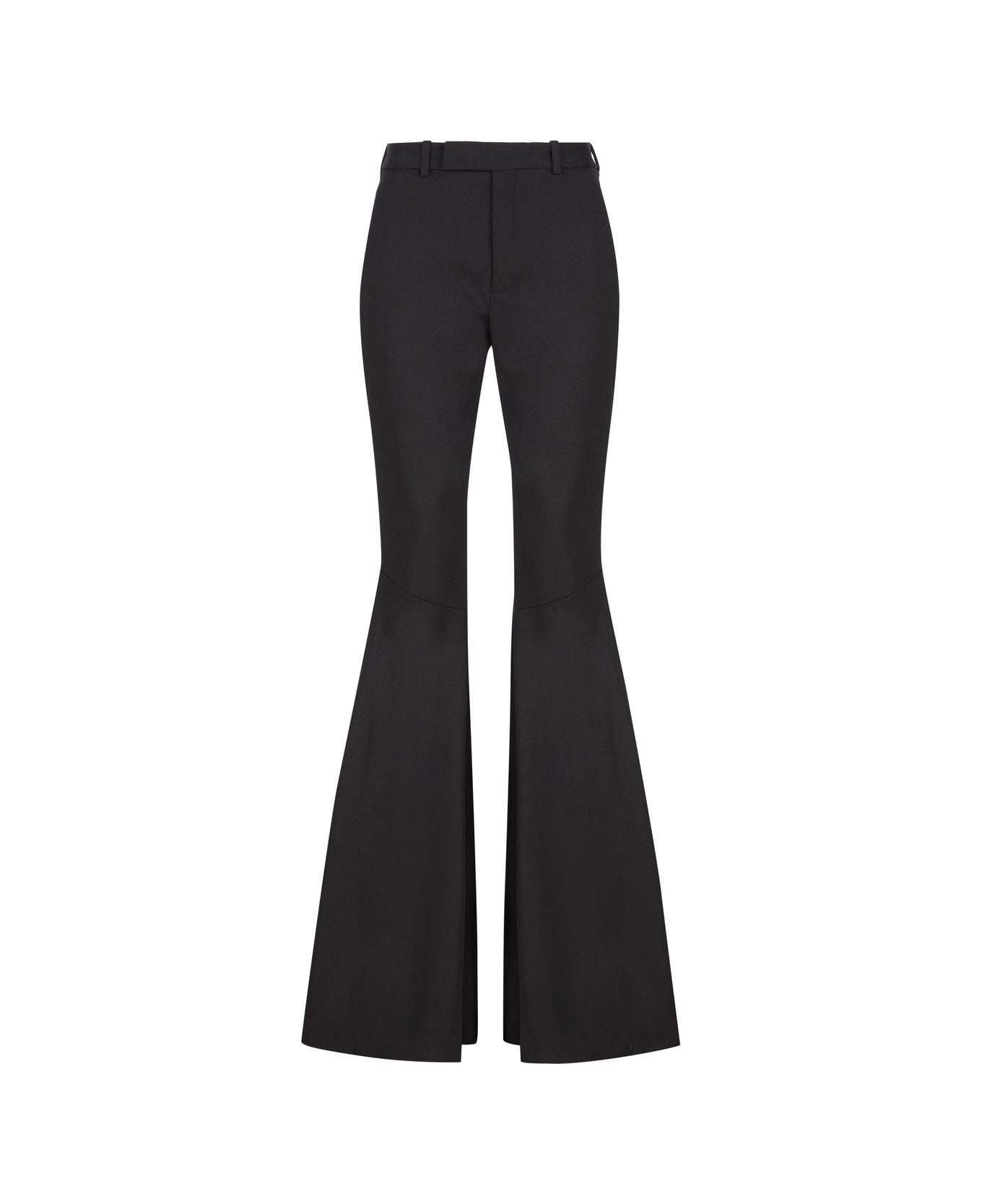 Saint Laurent Low-waisted Flared Trousers - Nero