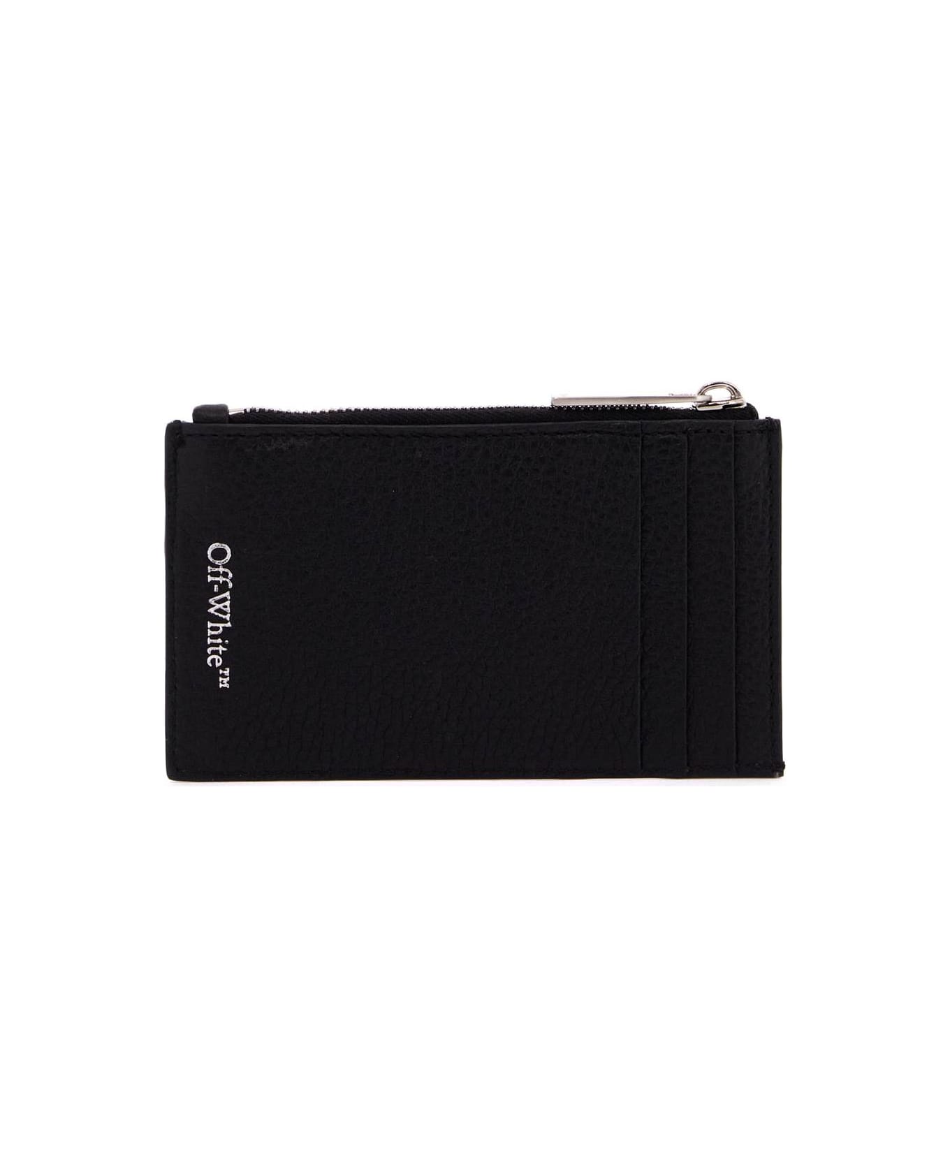 Off-White Leather Diag Card Holder - BLACK NO COLOR (Black)