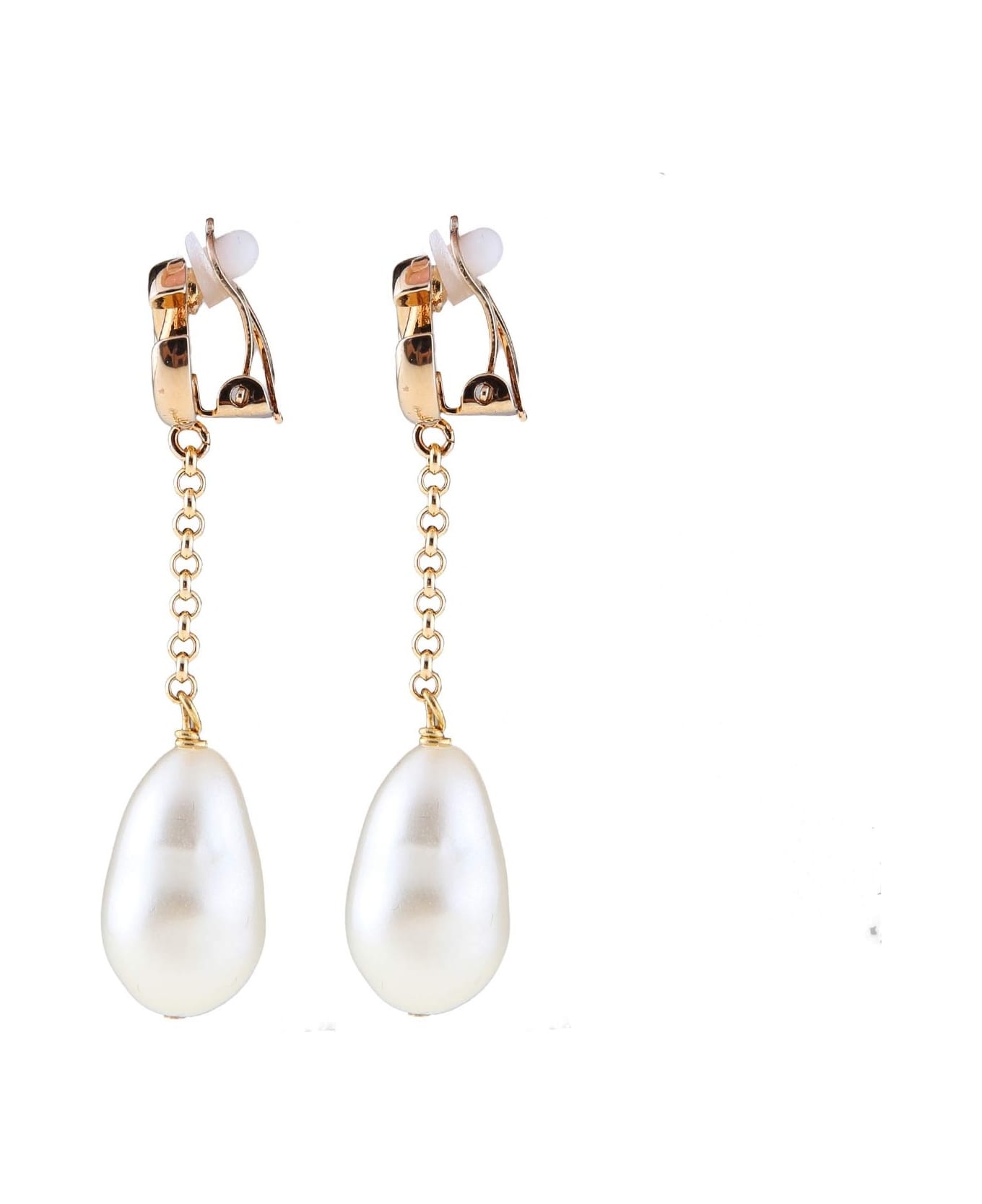 Dolce & Gabbana Dolce And Gabbana Clip Earrings With Pearls - Gold