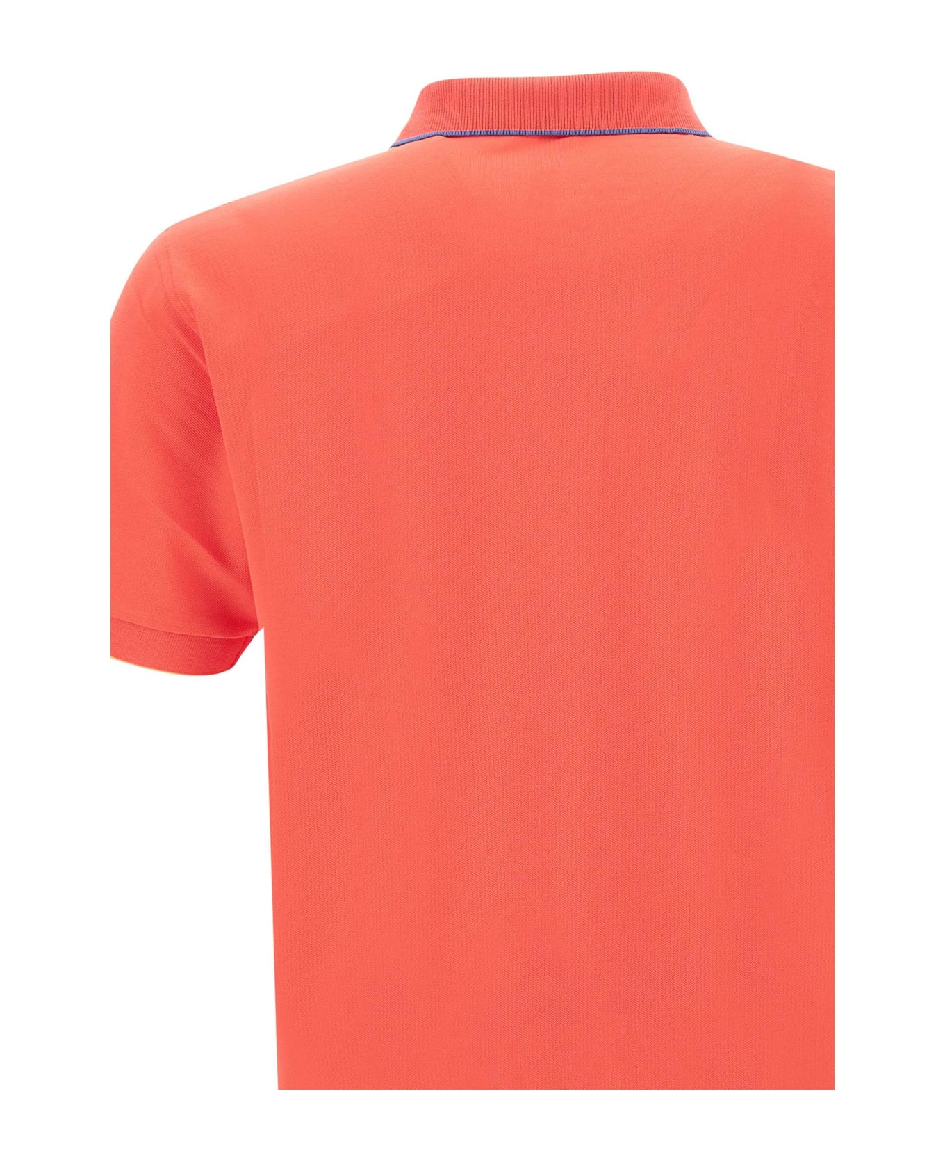 Sun 68 'small Stripe' Cotton Polo Shirt Polo Shirt - LAMPONE