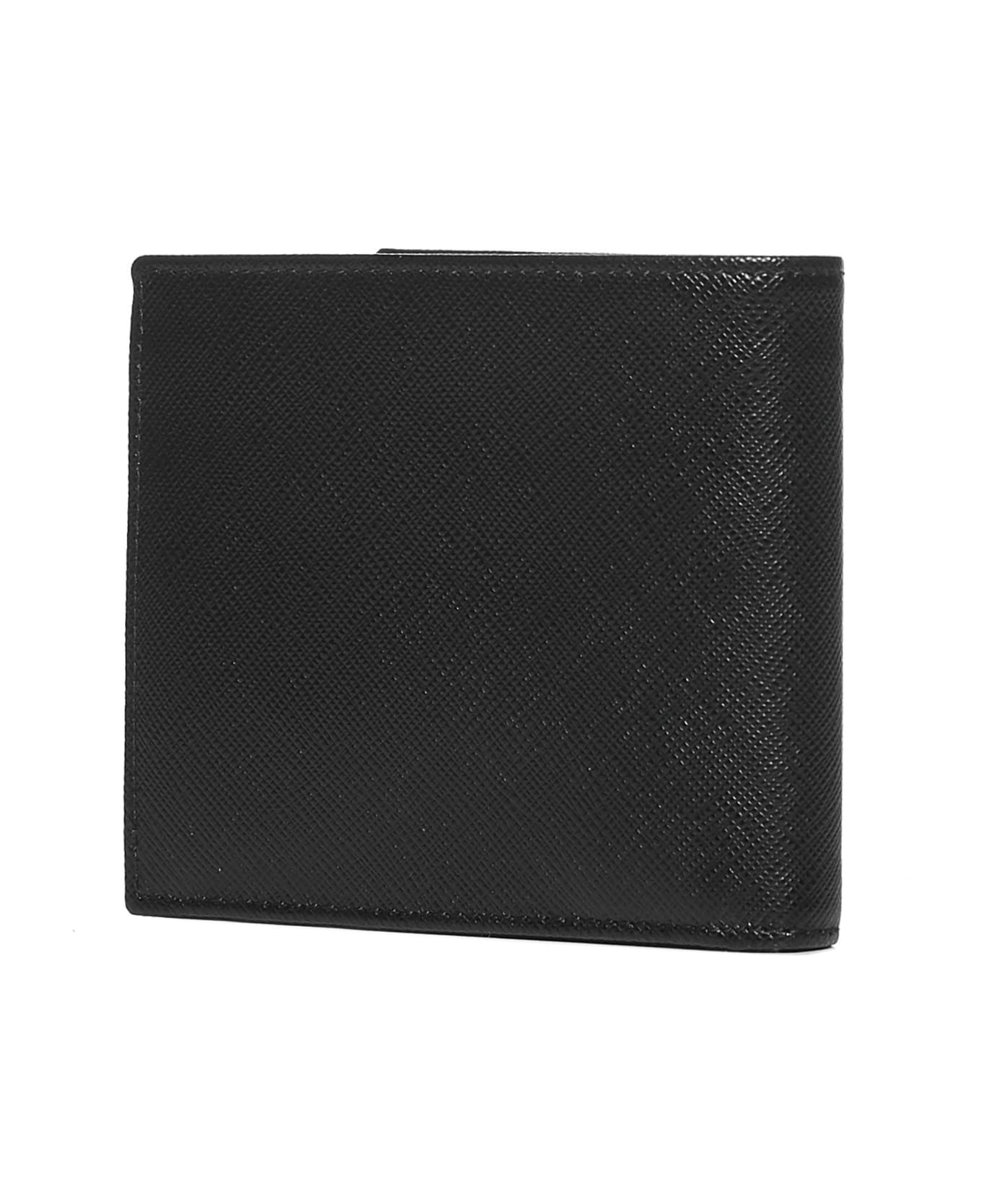 Prada Logo-plaque Saffiano Leather Bifold Wallet - F0002